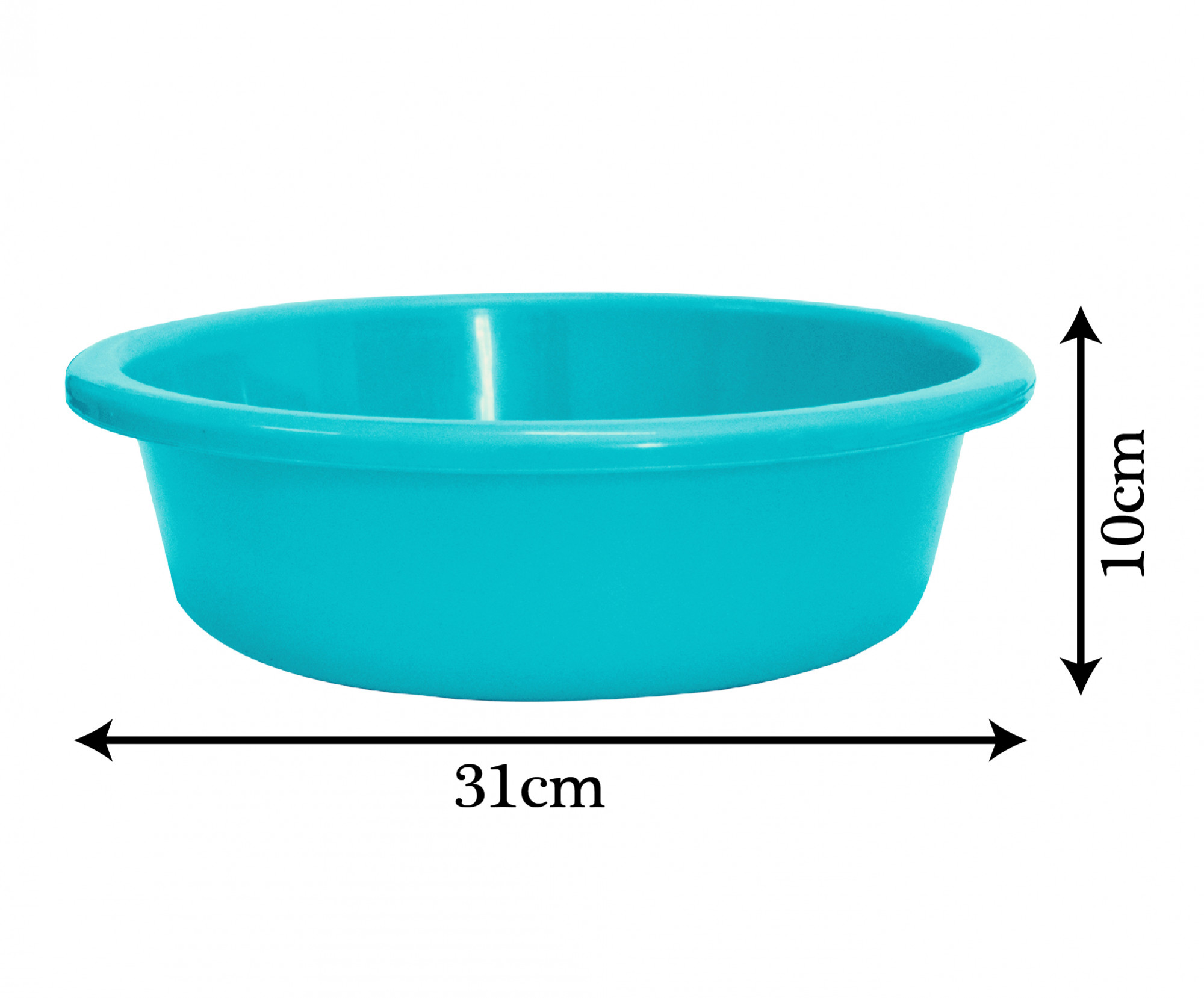 Kuber Industries Multiuses Unbreakable Plastic Knead Dough Basket/Basin Bowl For Home & Kitchen 6 Ltr- Pack of 2 (Black & Sky Blue)
