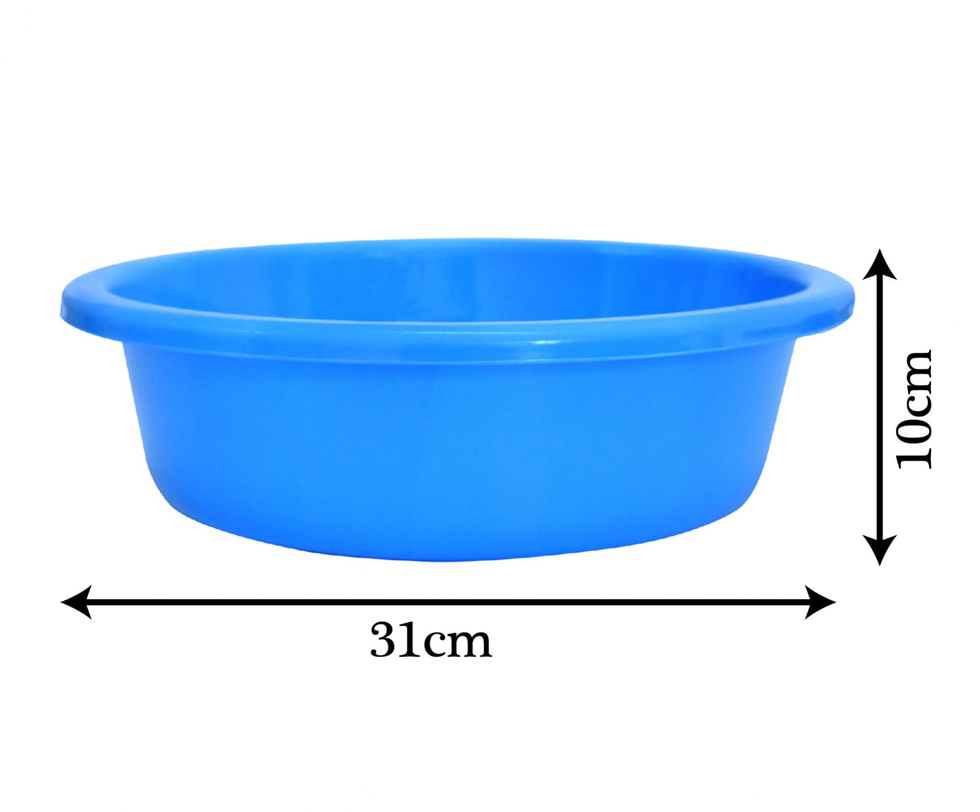 Kuber Industries Multiuses Unbreakable Plastic Knead Dough Basket/Basin Bowl For Home & Kitchen 6 Ltr- Pack of 2 (Black & Blue)
