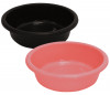 Kuber Industries Multiuses Unbreakable Plastic Knead Dough Basket/Basin Bowl For Home &amp; Kitchen 6 Ltr- Pack of 2 (Black &amp; Light Pink)