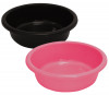 Kuber Industries Multiuses Unbreakable Plastic Knead Dough Basket/Basin Bowl For Home &amp; Kitchen 6 Ltr- Pack of 2 (Black &amp; Pink)
