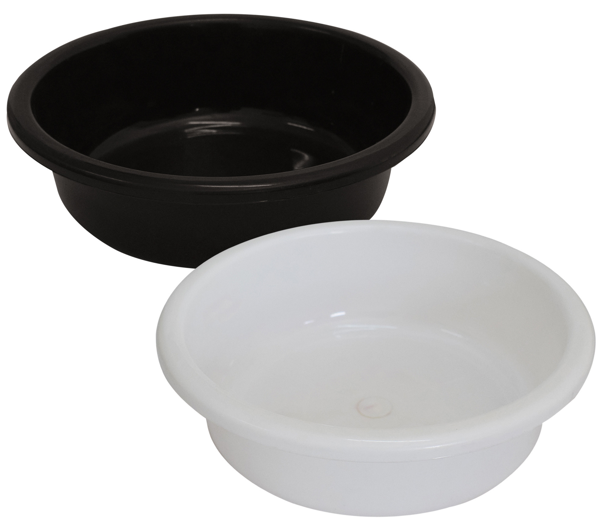 Kuber Industries Multiuses Unbreakable Plastic Knead Dough Basket/Basin Bowl For Home & Kitchen 6 Ltr- Pack of 2 (Black & White)