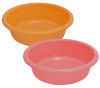 Kuber Industries Multiuses Unbreakable Plastic Knead Dough Basket/Basin Bowl For Home &amp; Kitchen 6 Ltr- Pack of 2 (Yellow &amp; Light Pink)