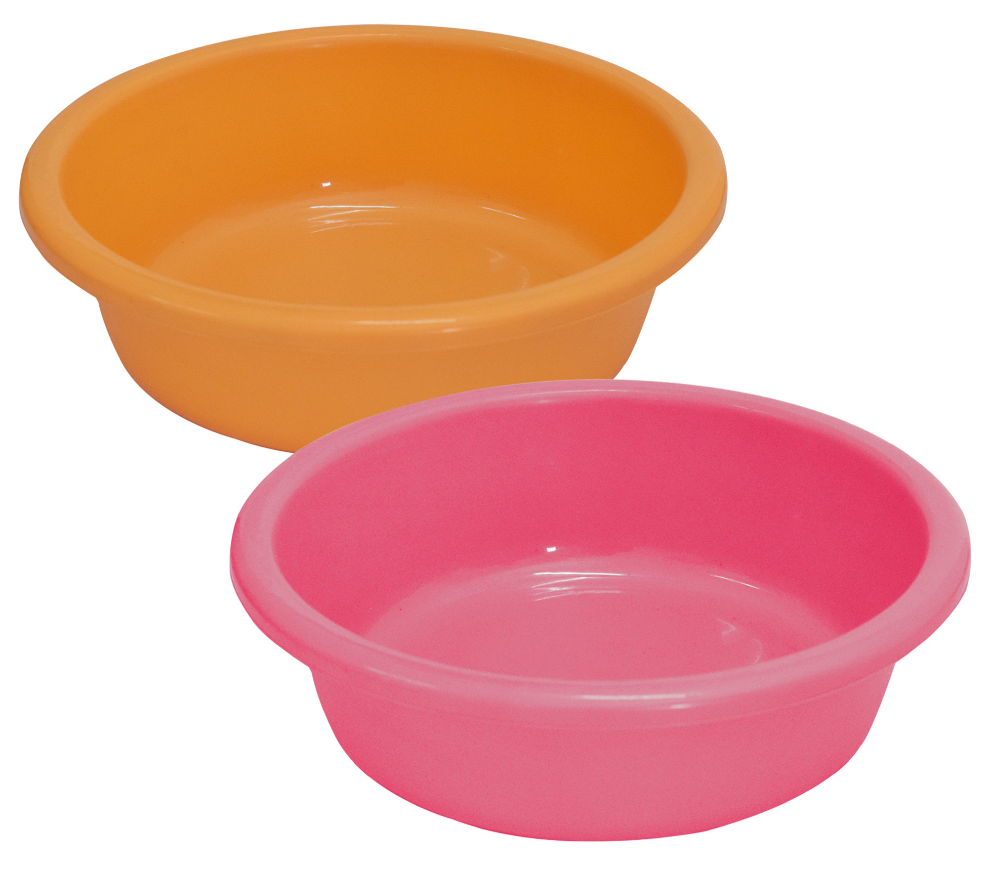 Kuber Industries Multiuses Unbreakable Plastic Knead Dough Basket/Basin Bowl For Home & Kitchen 6 Ltr- Pack of 2 (Yellow & Pink)