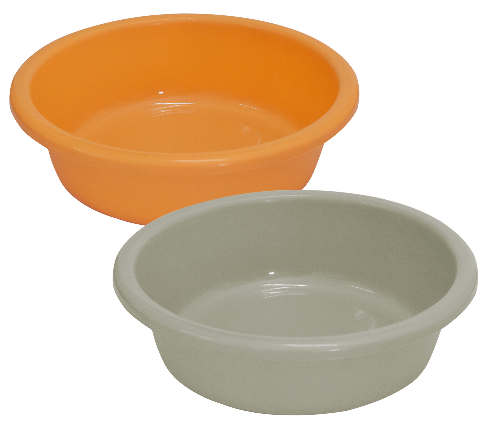 Kuber Industries Multiuses Unbreakable Plastic Knead Dough Basket/Basin Bowl For Home & Kitchen 6 Ltr- Pack of 2 (Yellow & Grey)