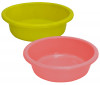 Kuber Industries Multiuses Unbreakable Plastic Knead Dough Basket/Basin Bowl For Home &amp; Kitchen 6 Ltr- Pack of 2 (Green &amp; Light Pink)
