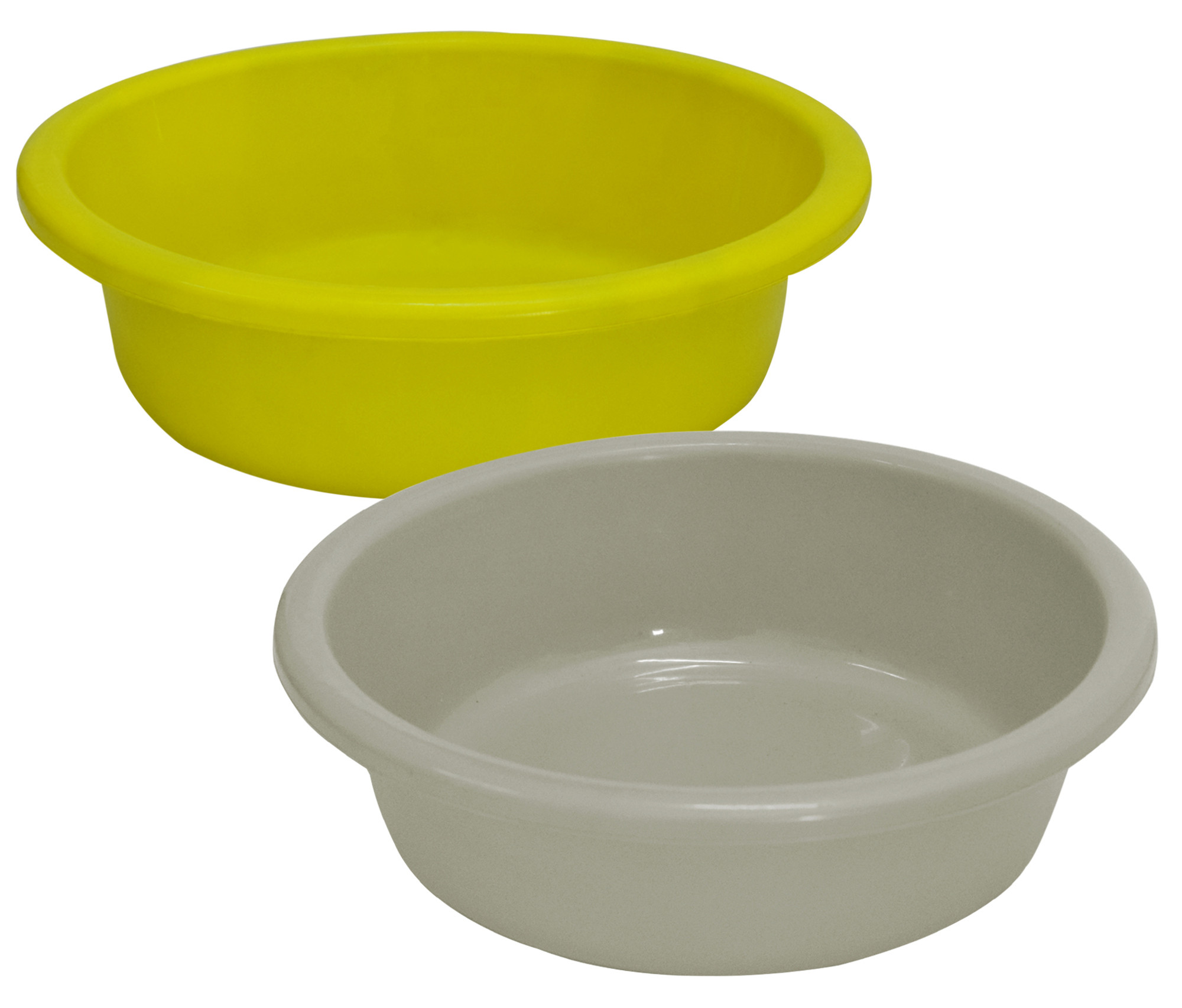 Kuber Industries Multiuses Unbreakable Plastic Knead Dough Basket/Basin Bowl For Home & Kitchen 6 Ltr- Pack of 2 (Green & Grey)