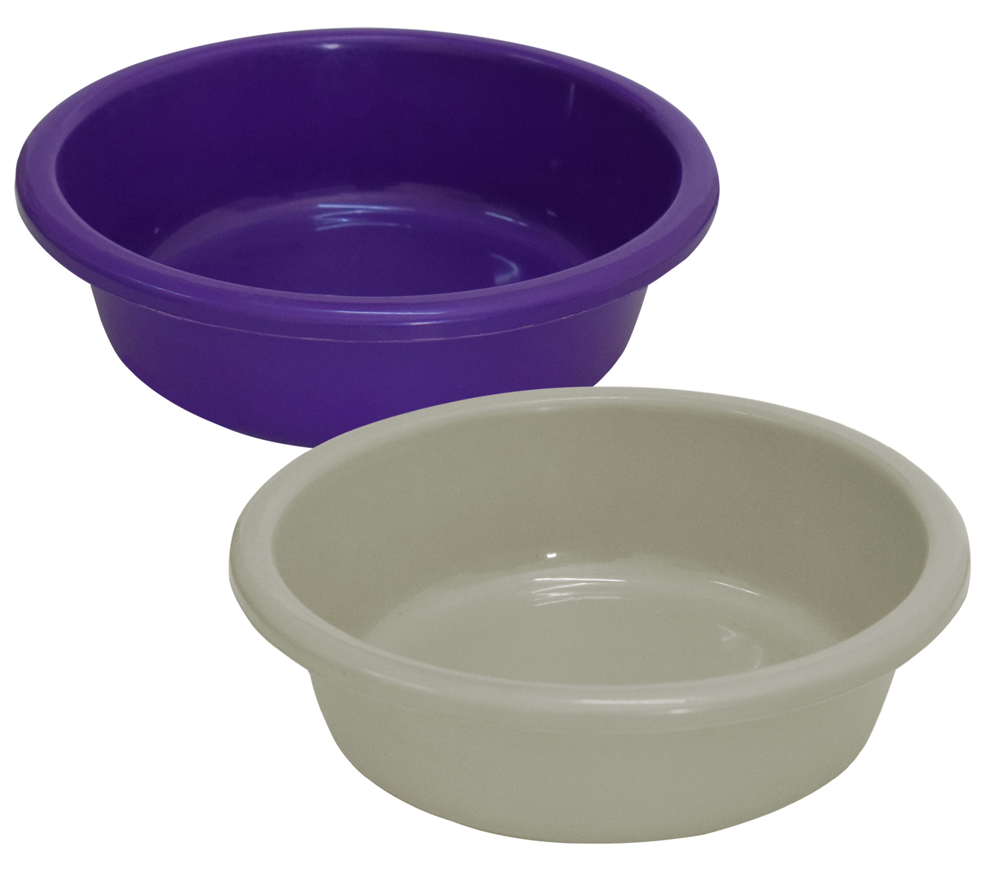 Kuber Industries Multiuses Unbreakable Plastic Knead Dough Basket/Basin Bowl For Home & Kitchen 6 Ltr- Pack of 2 (Purple & Grey)