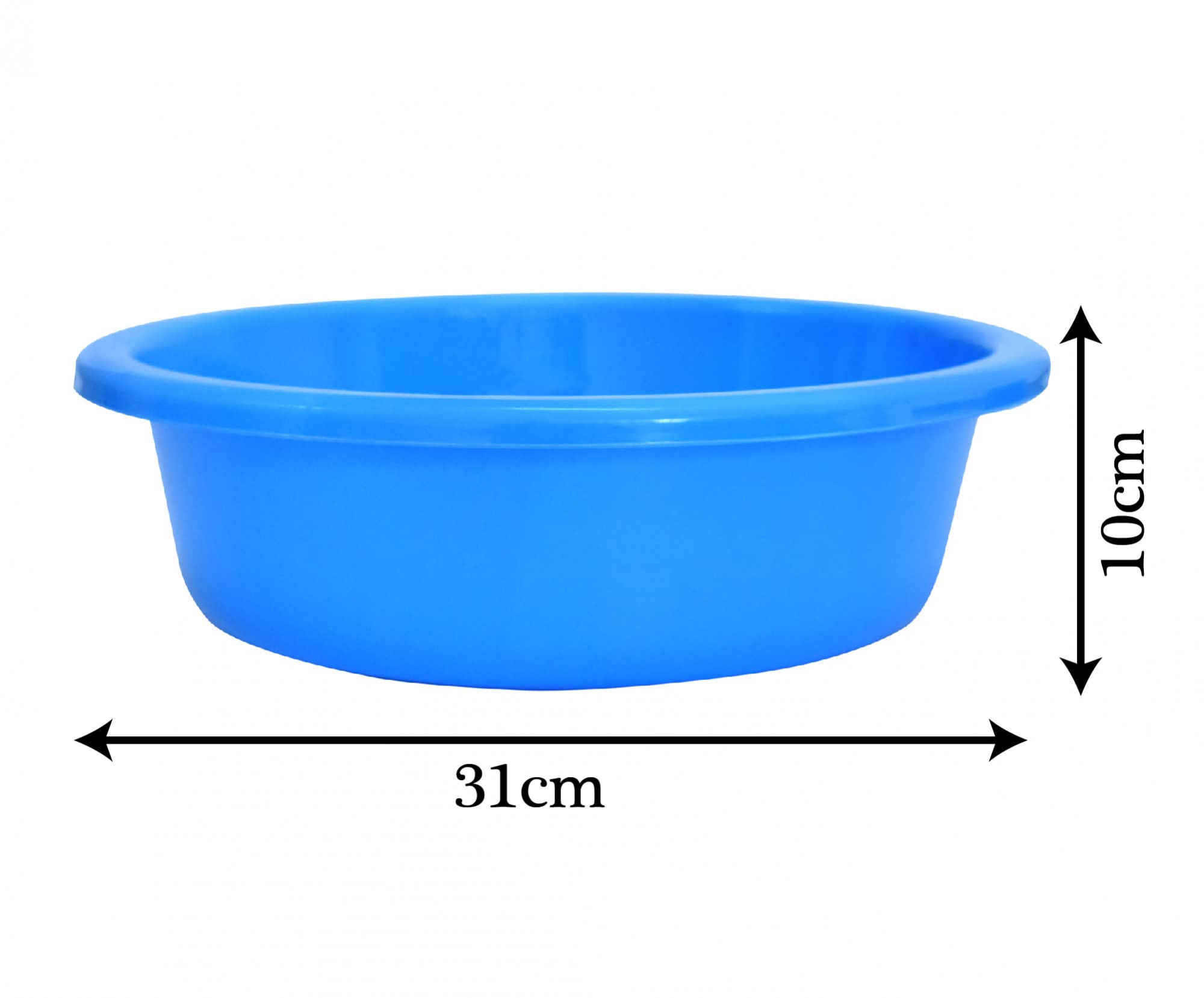 Kuber Industries Multiuses Unbreakable Plastic Knead Dough BasketBasin Bowl For Home  Kitchen 6 Ltr- Pack of 2 Sky Blue  Blue 52KM3860