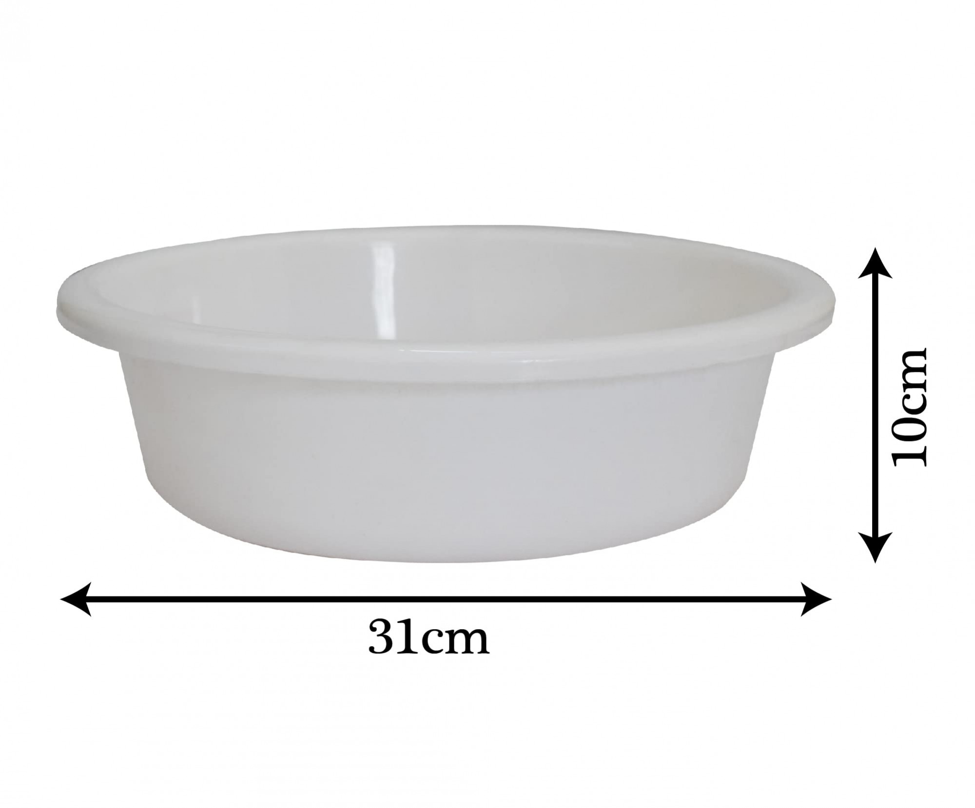 Kuber Industries Multiuses Unbreakable Plastic Knead Dough BasketBasin Bowl For Home  Kitchen 6 Ltr- Pack of 2 Sky Blue  White 52KM3864