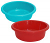 Multiuses Unbreakable Plastic Knead Dough Basket/Basin Bowl For Home & Kitchen 6 Ltr- Pack of 2 (Sky Blue & Red) 52KM3861