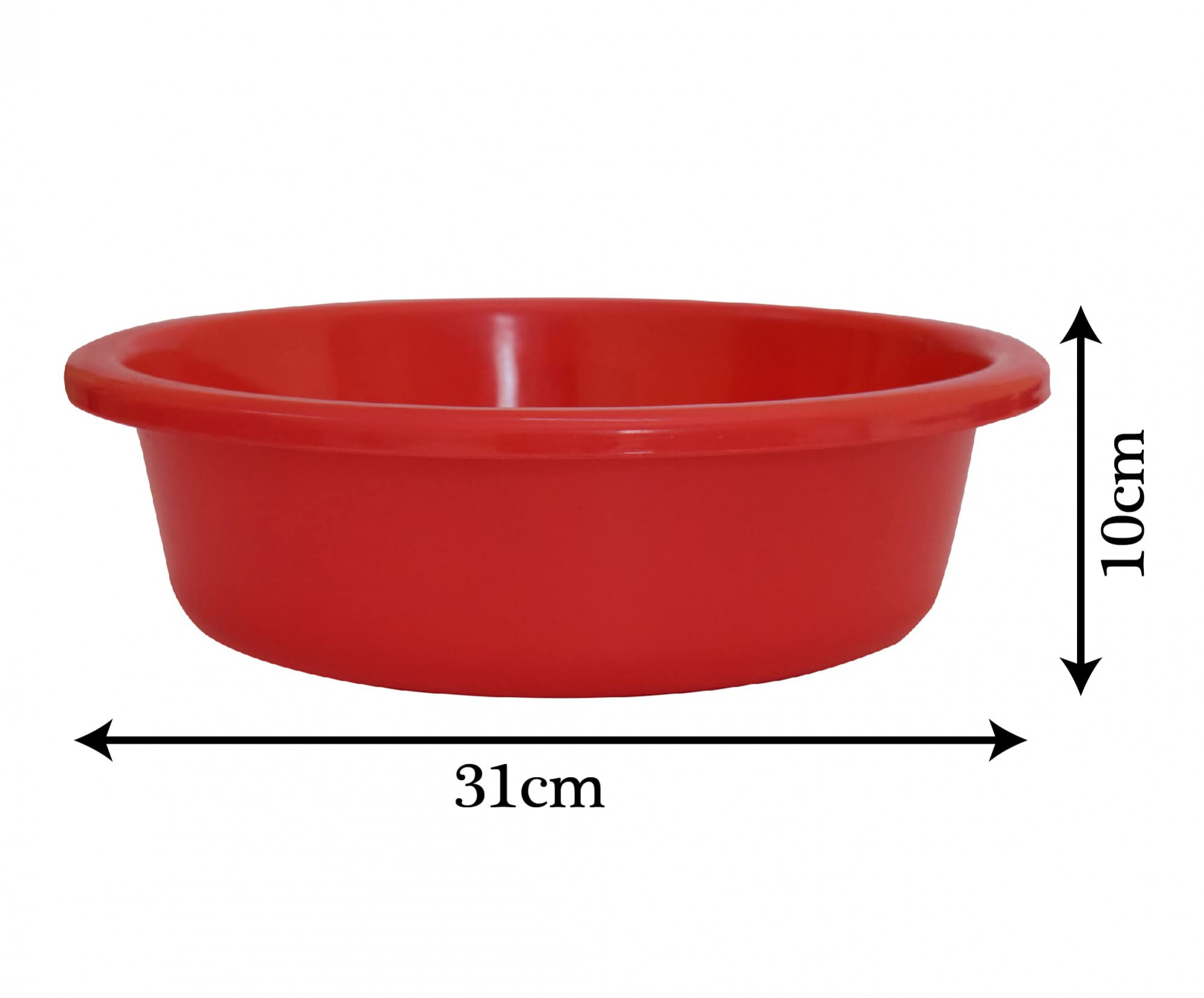 Kuber Industries Multiuses Unbreakable Plastic Knead Dough BasketBasin Bowl For Home  Kitchen 6 Ltr- Pack of 2 Sky Blue  Red 52KM3861
