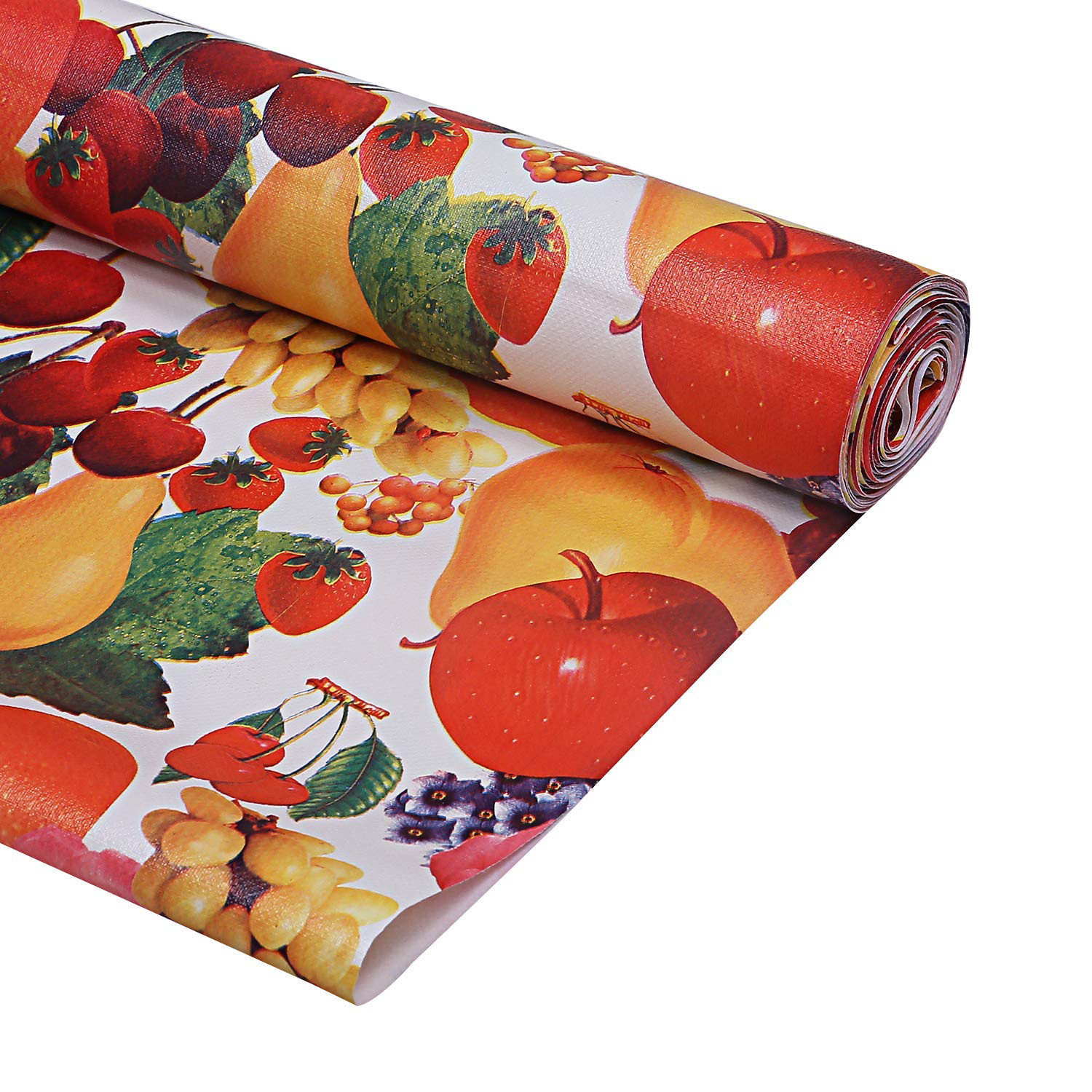 Kuber Industries Multiuses Vegetable Print Shelf Liners for Kitchen Shelves, cupboards, Wardrobe, Drawer, 5 Mtr (Red)