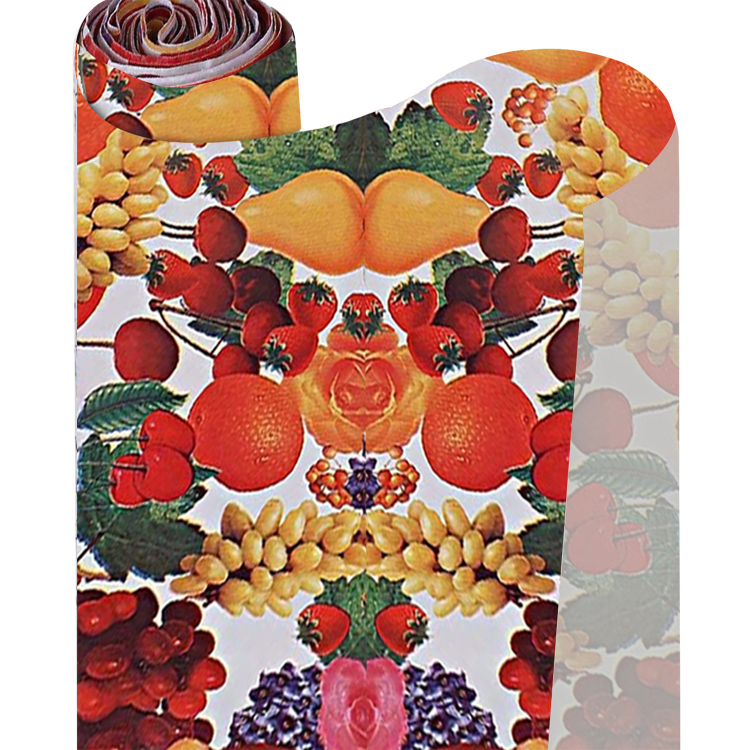 Kuber Industries Multiuses Vegetable Print Shelf Liners for Kitchen Shelves, cupboards, Wardrobe, Drawer, 5 Mtr (Red)