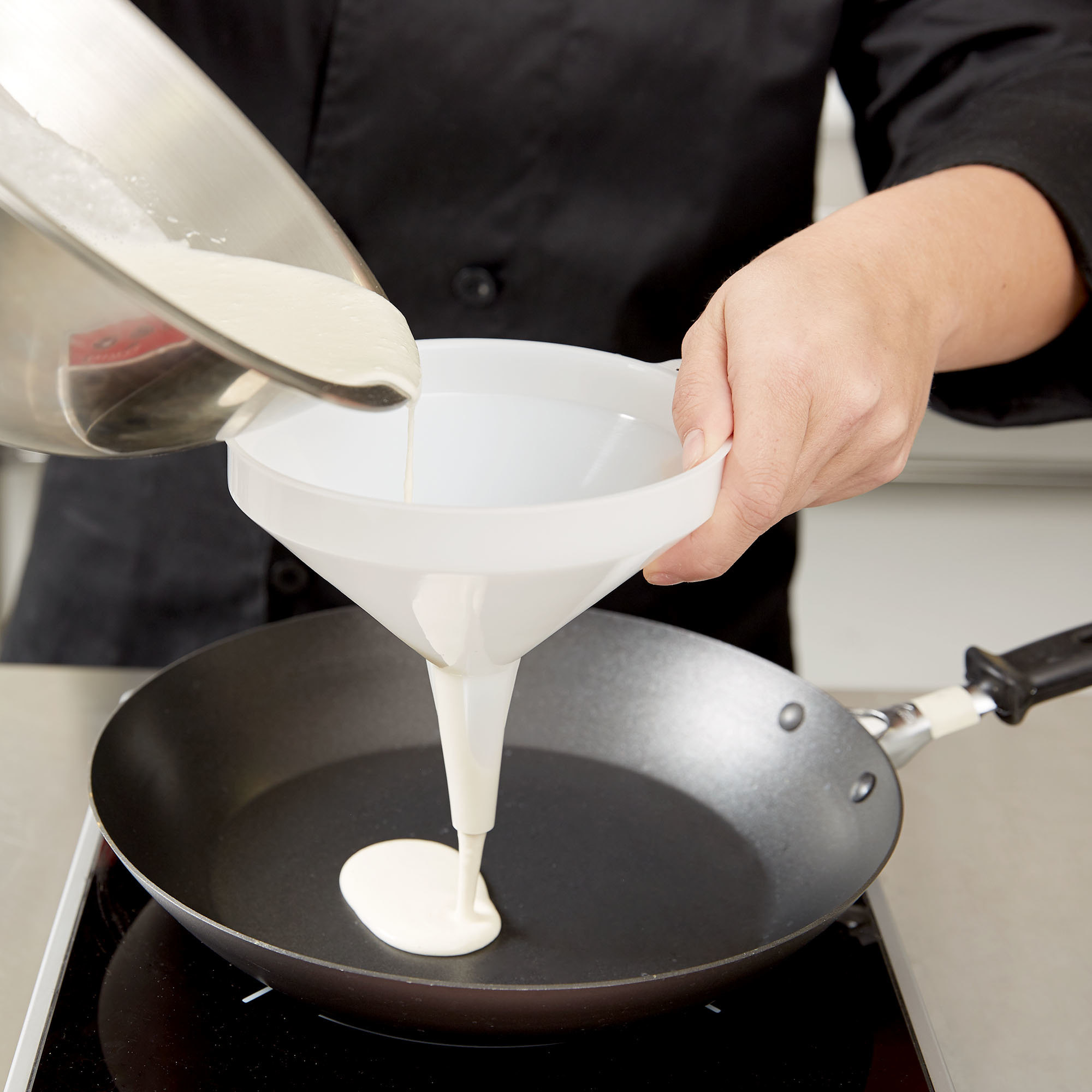 Kuber Industries Multiuses Wide-Mouth Plastic Funnel For Pouring (Tranasparent)