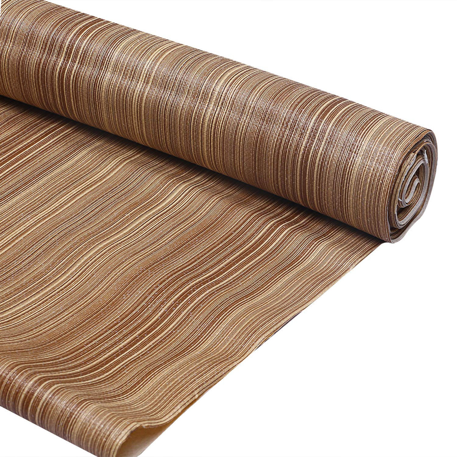 Kuber Industries Multiuses Wooden Print Shelf Liners for Kitchen Shelves, cupboards, Wardrobe, Drawer, 10 Mtr (Light Brown)