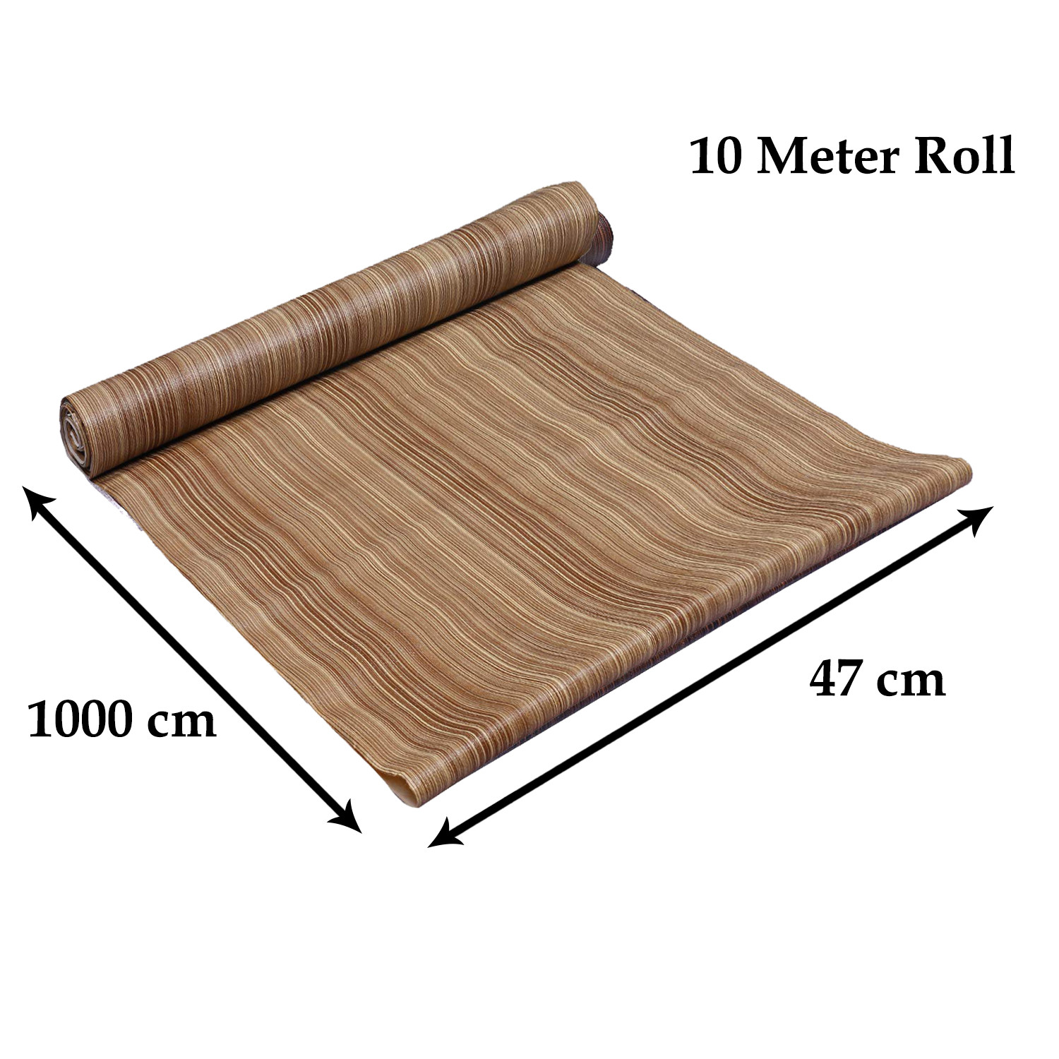 Kuber Industries Multiuses Wooden Print Shelf Liners for Kitchen Shelves, cupboards, Wardrobe, Drawer, 10 Mtr (Light Brown)