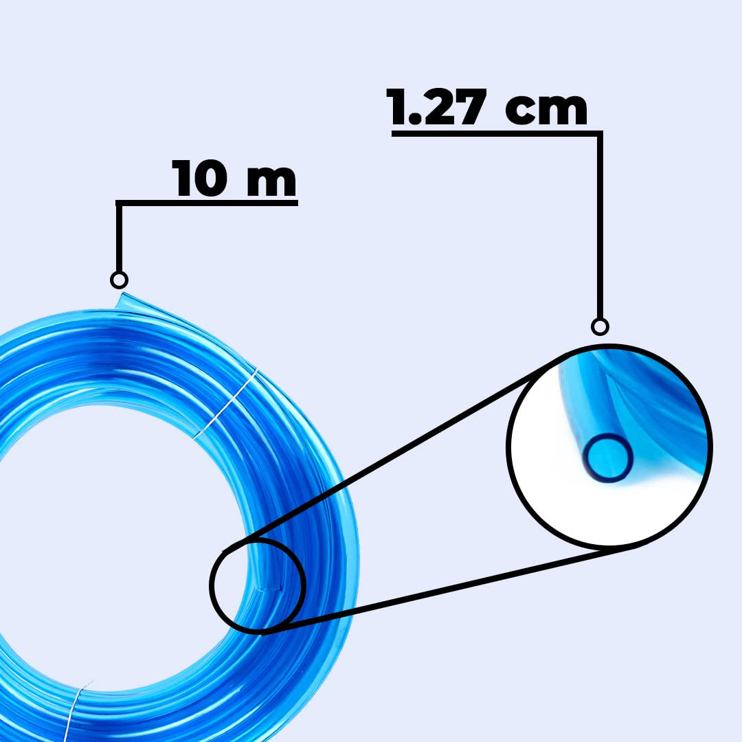Kuber Industries Multiutility PVC Water Pipe  Multi-Utility Water Pipe for Garden Car Cleaning  Pet Washing  Light Weight Kink Proof Proof  Portable Hose Pipe for Gardening  10 Meter  Blue 