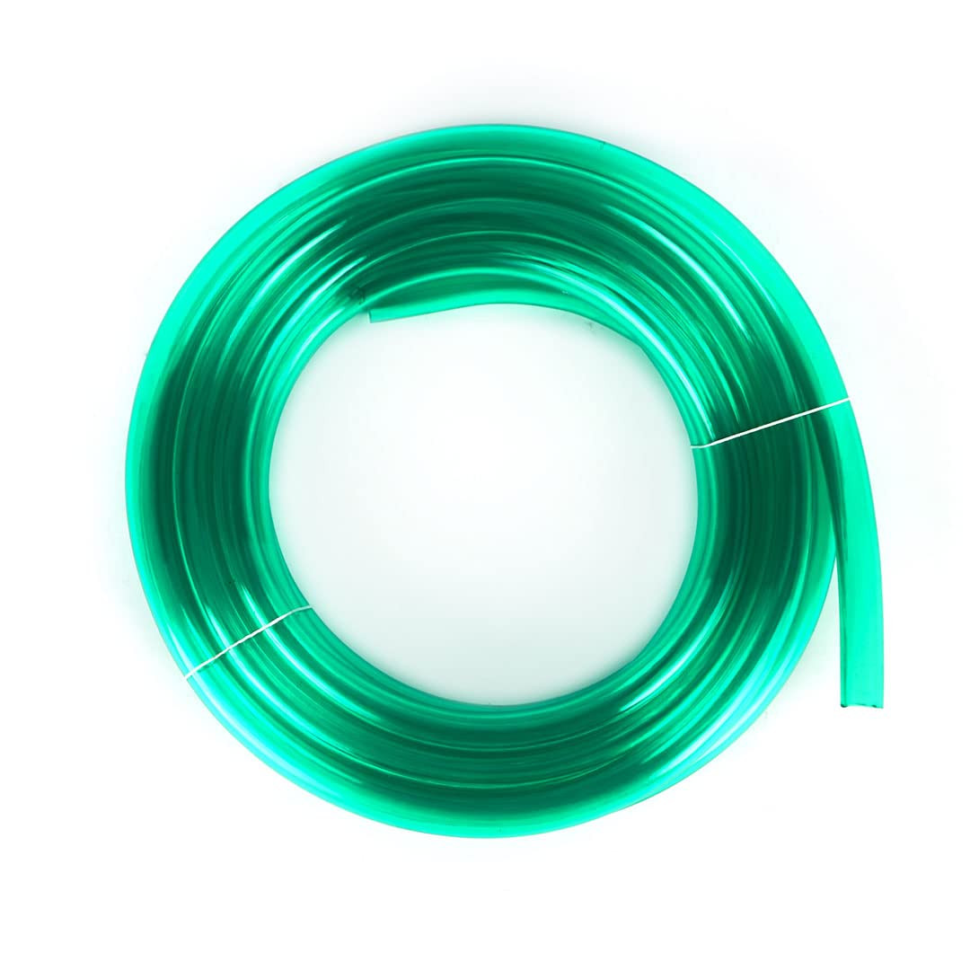 Kuber Industries Multiutility PVC Water Pipe | Multi-Utility Water Pipe for Garden, Car Cleaning & Pet Washing | Light Weight, Kink Proof Proof & Portable Hose Pipe for Gardening | 5 Meter | Green |