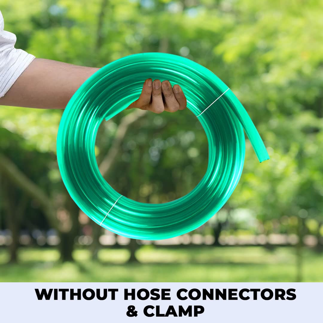 Kuber Industries Multiutility PVC Water Pipe | Multi-Utility Water Pipe for Garden, Car Cleaning & Pet Washing | Light Weight, Kink Proof Proof & Portable Hose Pipe for Gardening | 5 Meter | Green |