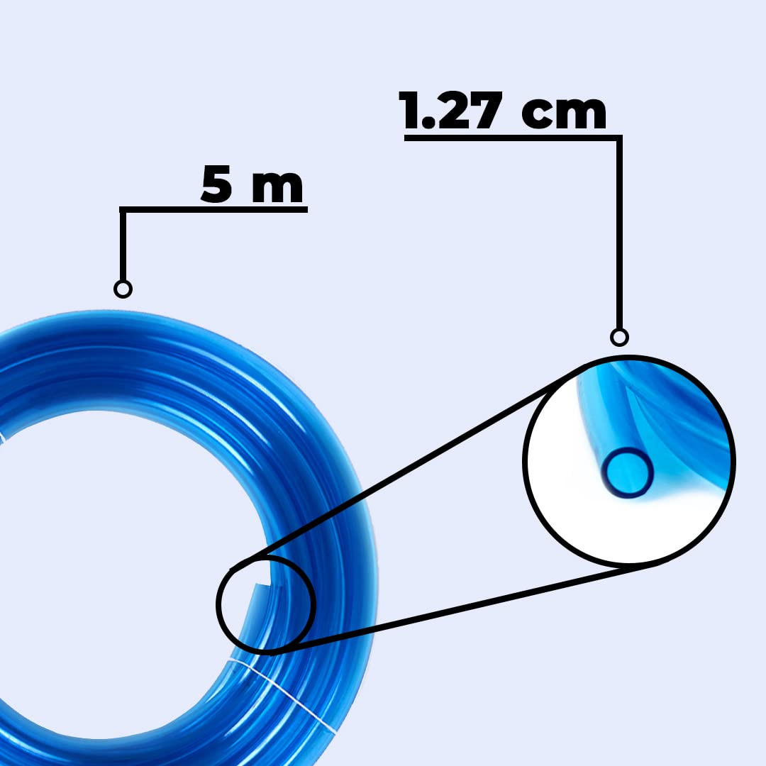 Kuber Industries Multiutility PVC Water PipeMulti-Utility Water Pipe for Garden Car Cleaning  Pet WashingKink Proof Proof  Portable Hose Pipe for Gardening 5 MeterBlue 