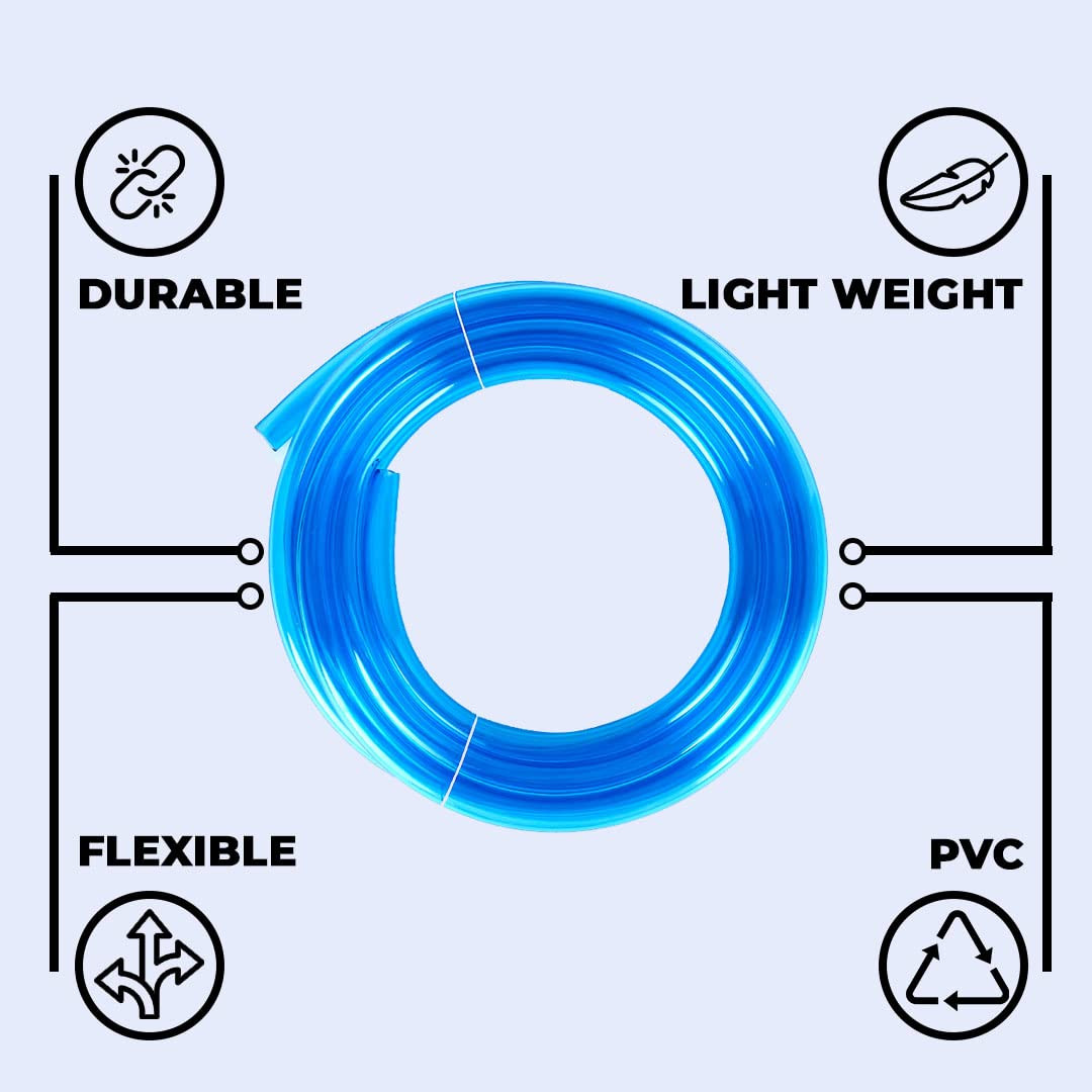 Kuber Industries Multiutility PVC Water PipeMulti-Utility Water Pipe for Garden Car Cleaning  Pet WashingKink Proof Proof  Portable Hose Pipe for Gardening 5 MeterBlue 