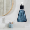 Napkin | Washbasin Hanging Napkin | Kitchen Towel with Ties | Napkin for Kitchen | Circle Napkin for Bathroom | Hand Towel for Kitchen | Blue