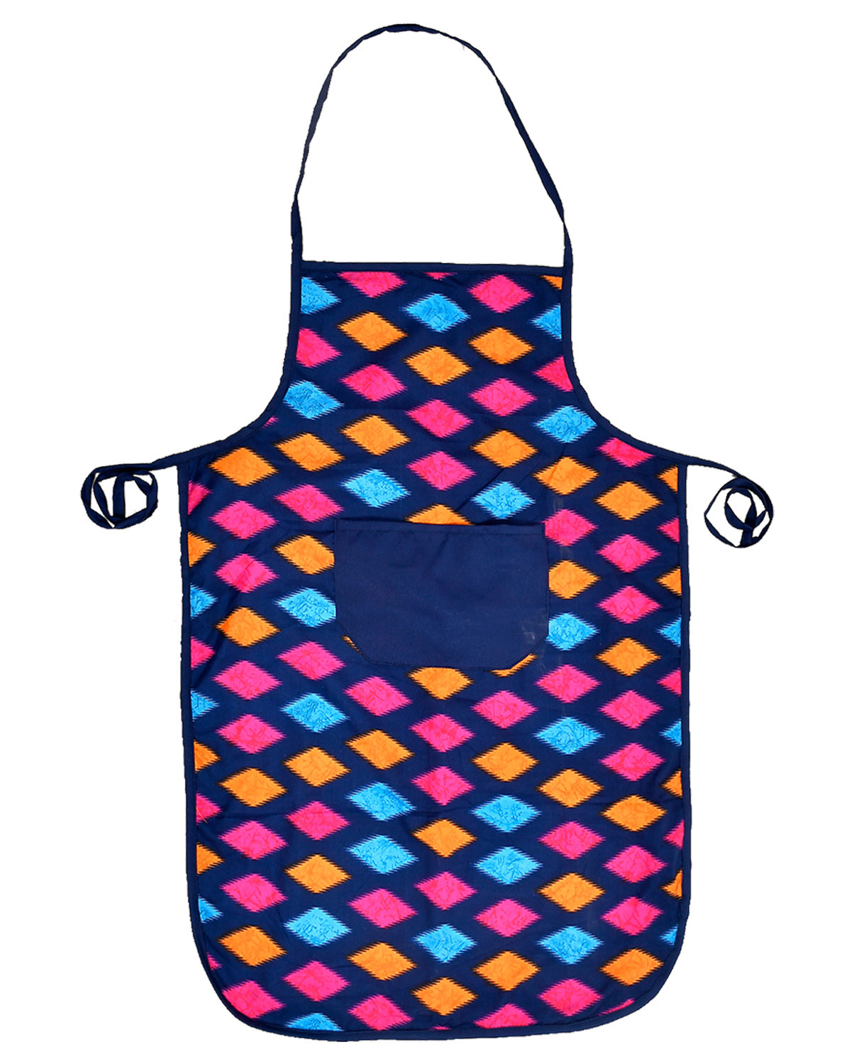 Kuber Industries Navajo Printed Apron with 1 Front Pocket (Blue)