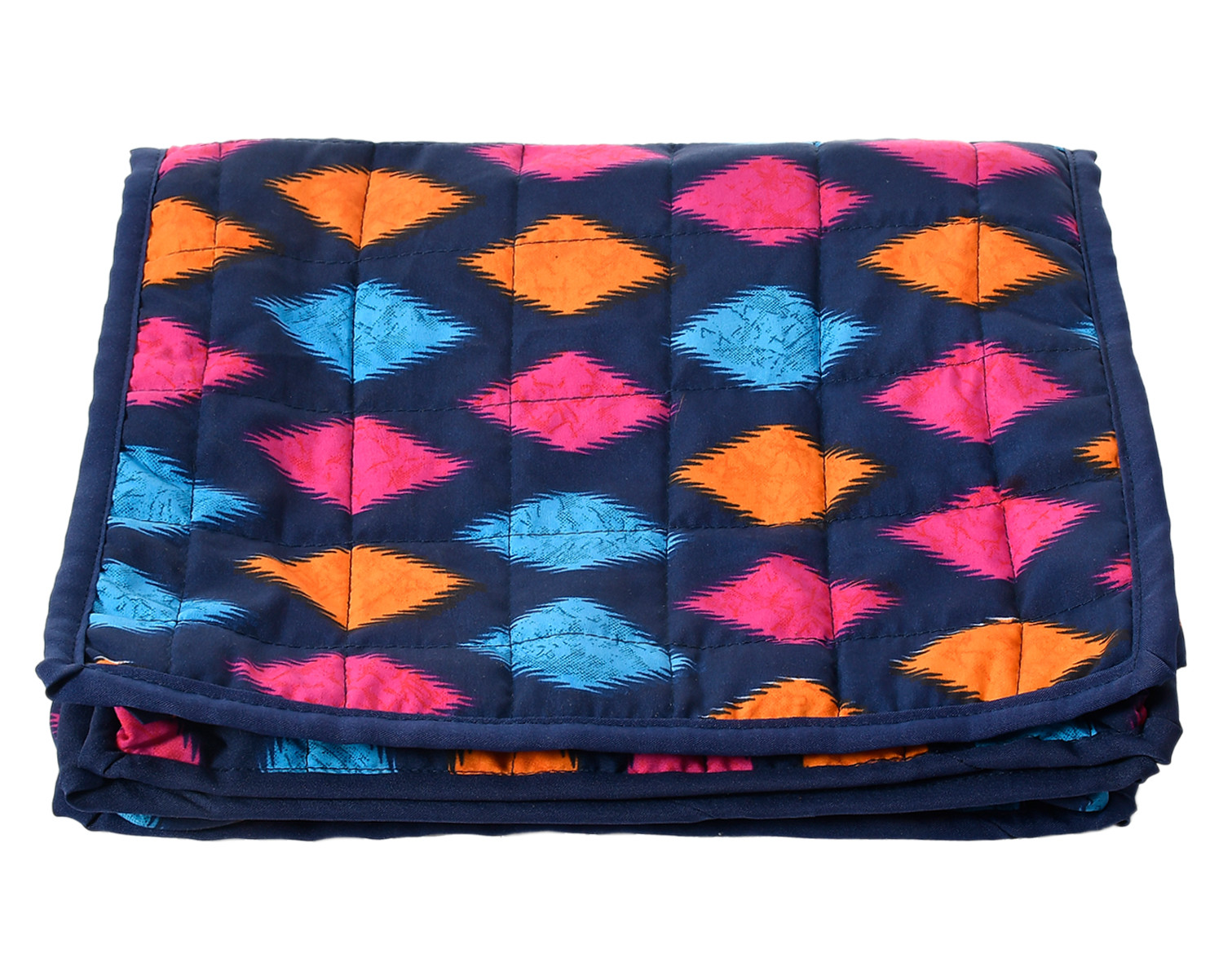 Kuber Industries Navajo Printed Foldable Cotton Undergarments, Clothes Organizer/Storage Bag With 2 Tranasparent Compartment (Green)