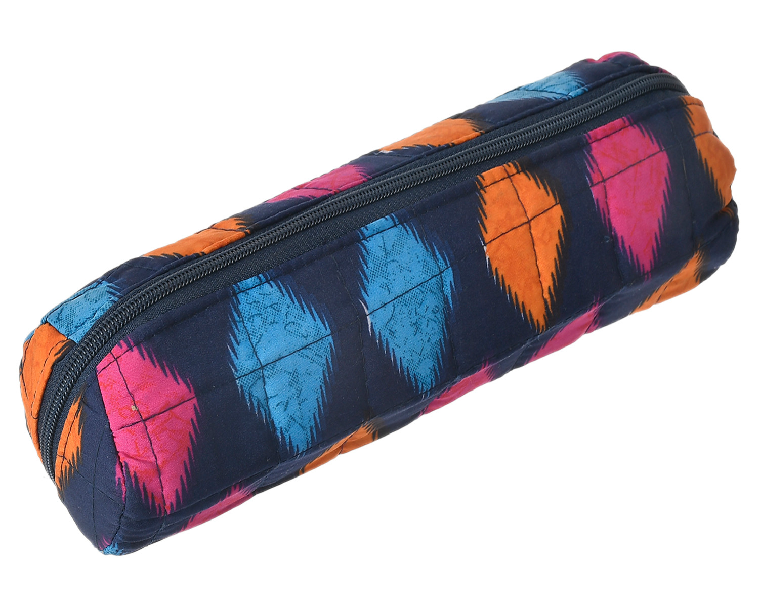 Kuber Industries Navajo Printed Single Rod Cotton Bangle/Watch/Bracelet Organizer (Blue)