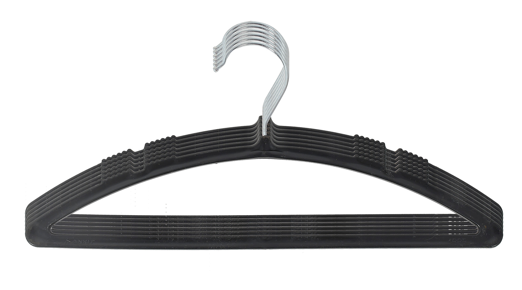 Kuber Industries Non-Slip, Space Saving Plastic Closet Baby Hanger For Laundry & Everyday Use (Black)-HS43KUBMART25719