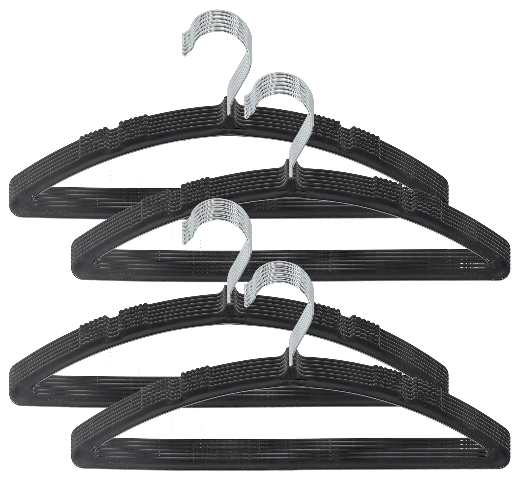 Kuber Industries Non-Slip, Space Saving Plastic Closet Baby Hanger For Laundry & Everyday Use (Black)-HS43KUBMART25719
