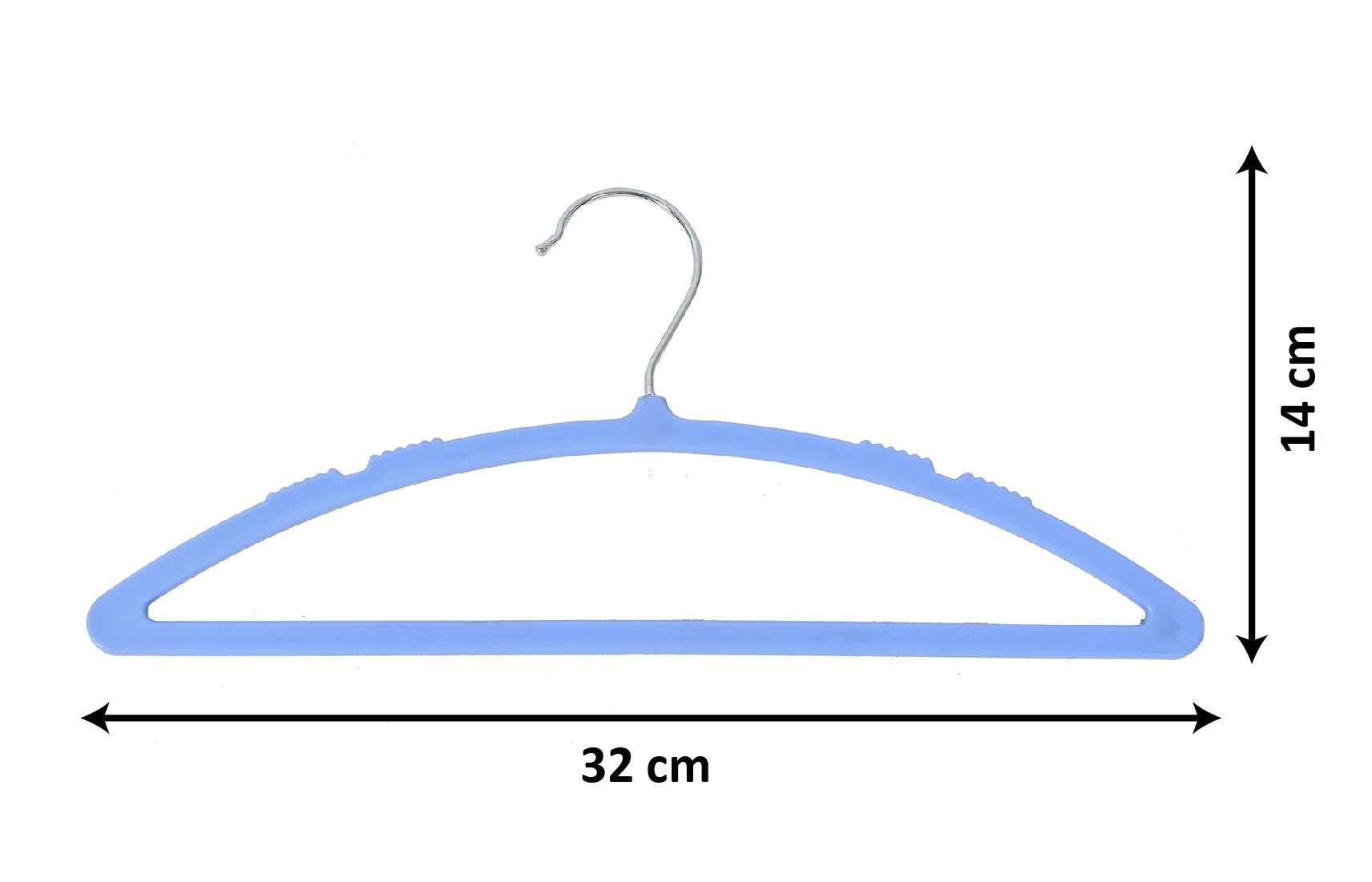Kuber Industries Non-Slip, Space Saving Plastic Closet Baby Hanger For Laundry & Everyday Use (Blue)-HS43KUBMART25703