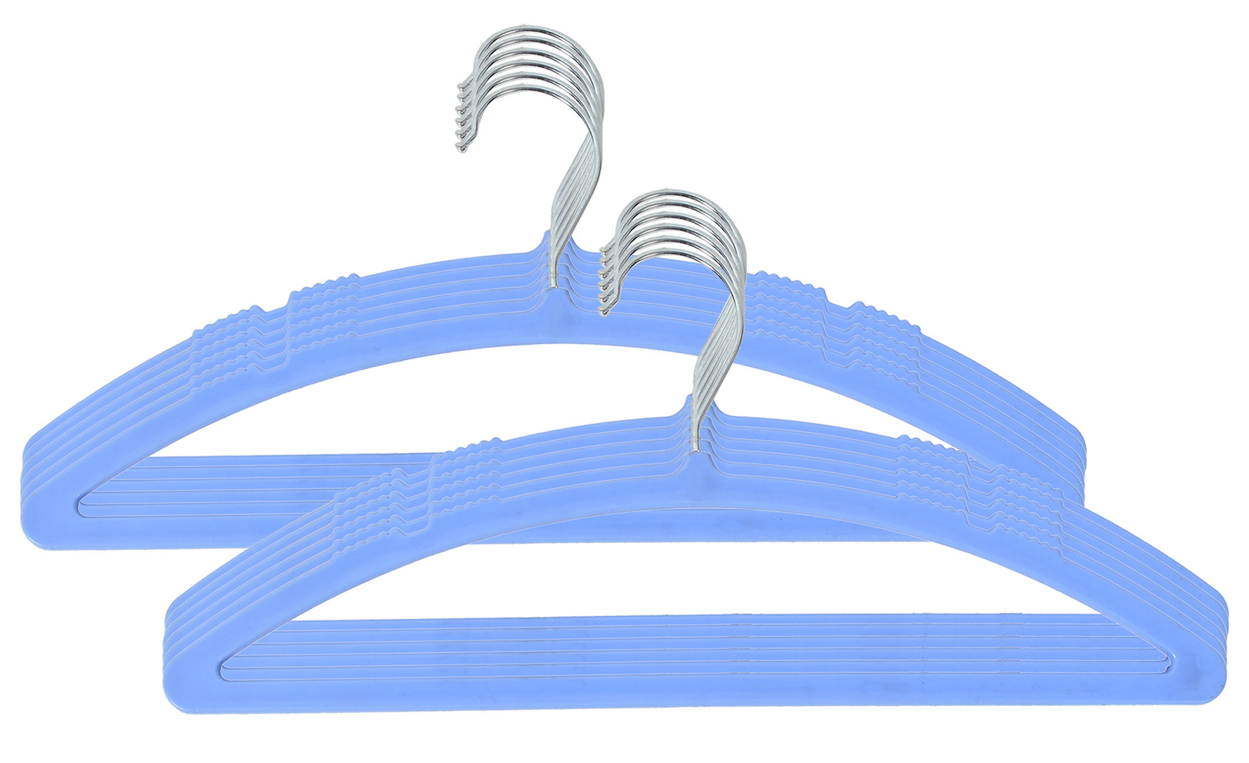 Kuber Industries Non-Slip, Space Saving Plastic Closet Baby Hanger For Laundry & Everyday Use (Blue)-HS43KUBMART25703