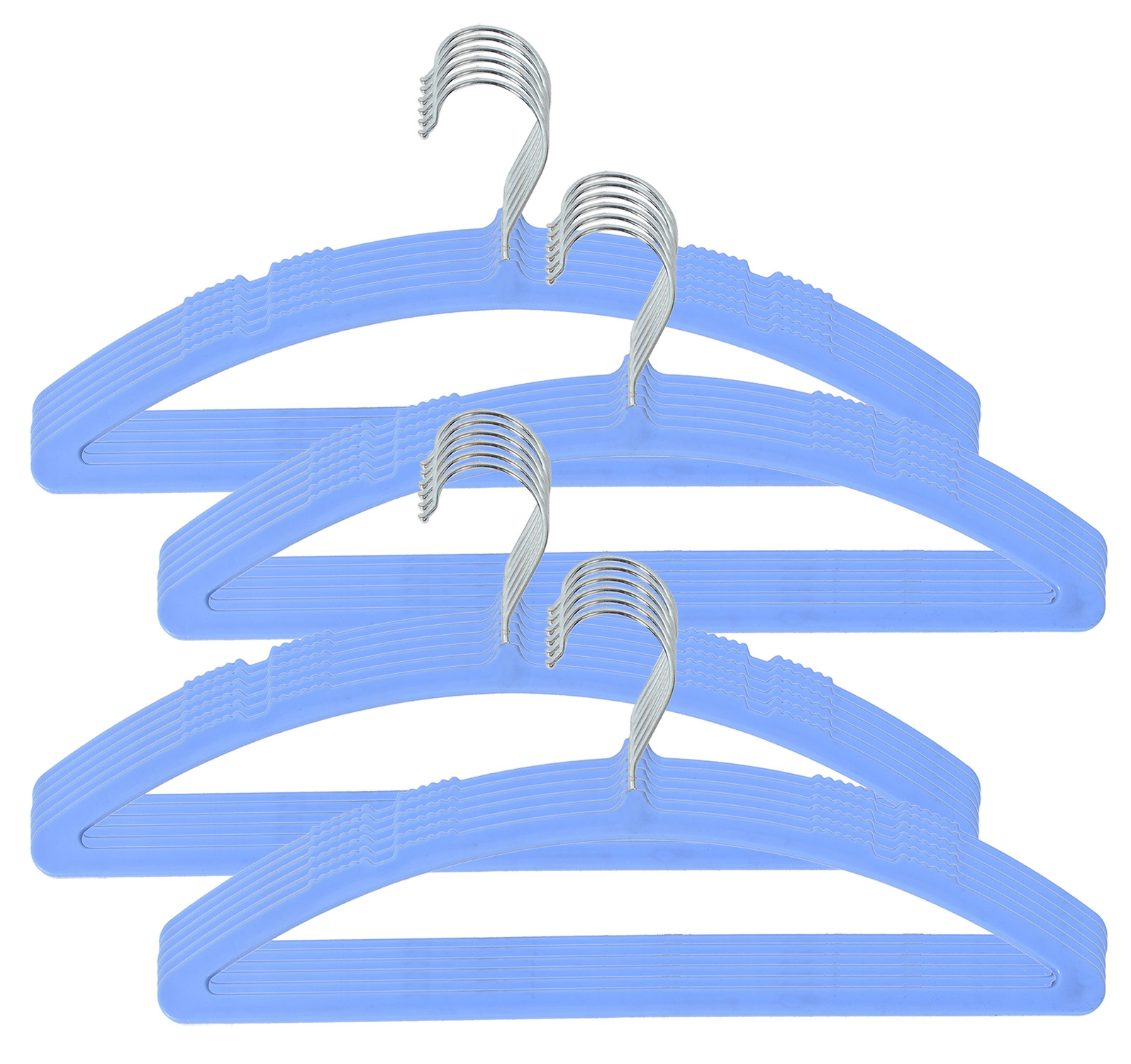 Kuber Industries Non-Slip, Space Saving Plastic Closet Baby Hanger For Laundry & Everyday Use (Blue)-HS43KUBMART25703