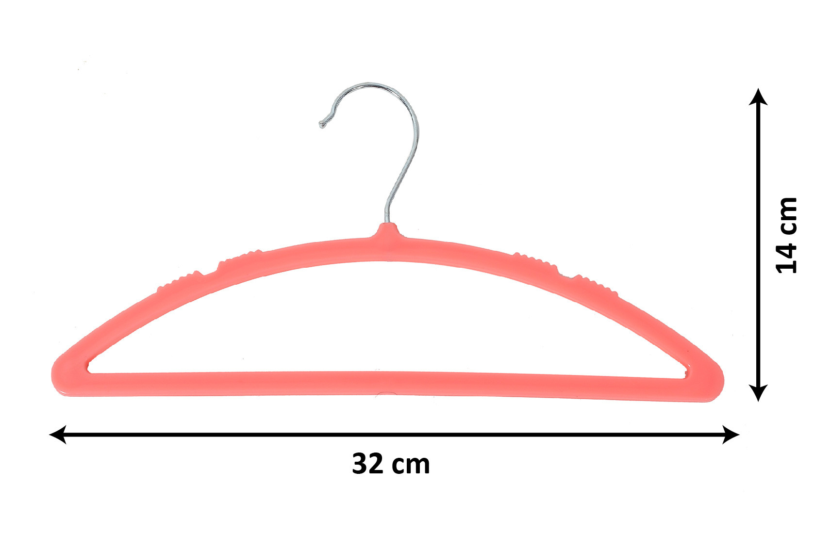 Kuber Industries Non-Slip, Space Saving Plastic Closet Baby Hanger For Laundry & Everyday Use (Pink)-HS43KUBMART25727