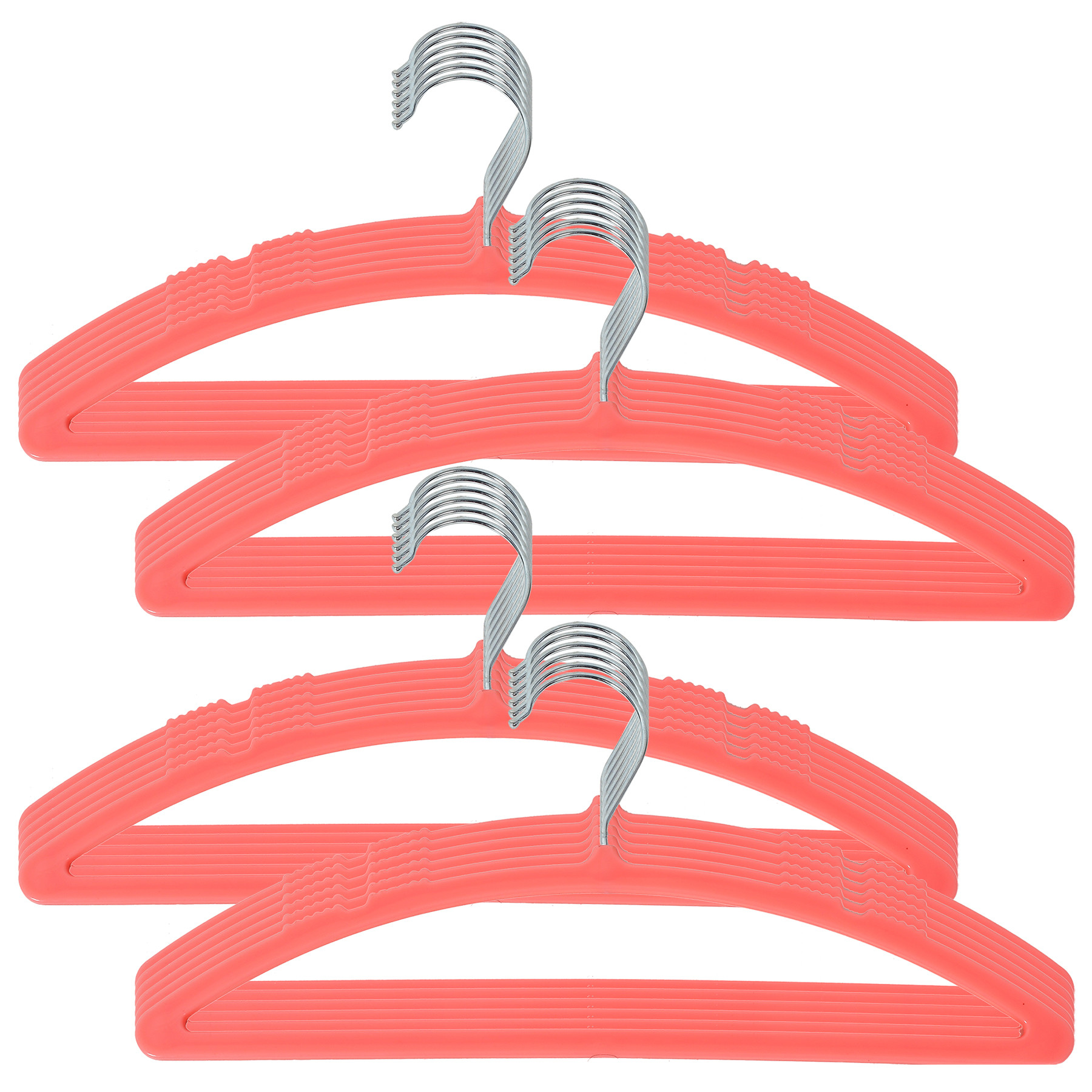 Kuber Industries Non-Slip, Space Saving Plastic Closet Baby Hanger For Laundry & Everyday Use (Pink)-HS43KUBMART25727