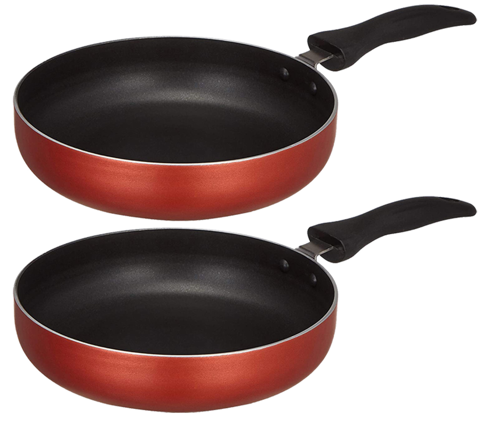 Kuber Industries Non Stick Aluminium Granite Fry Pan Induction And Gas Stove Compatible (Black)