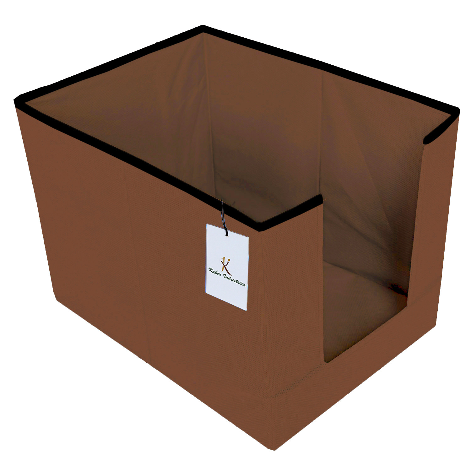Kuber Industries Non Woven 1 Piece Shirt Stacker Wardrobe Organizer And Large Foldable Storage Organiser Cubes/Boxes (Coffee) -CTKTC38359