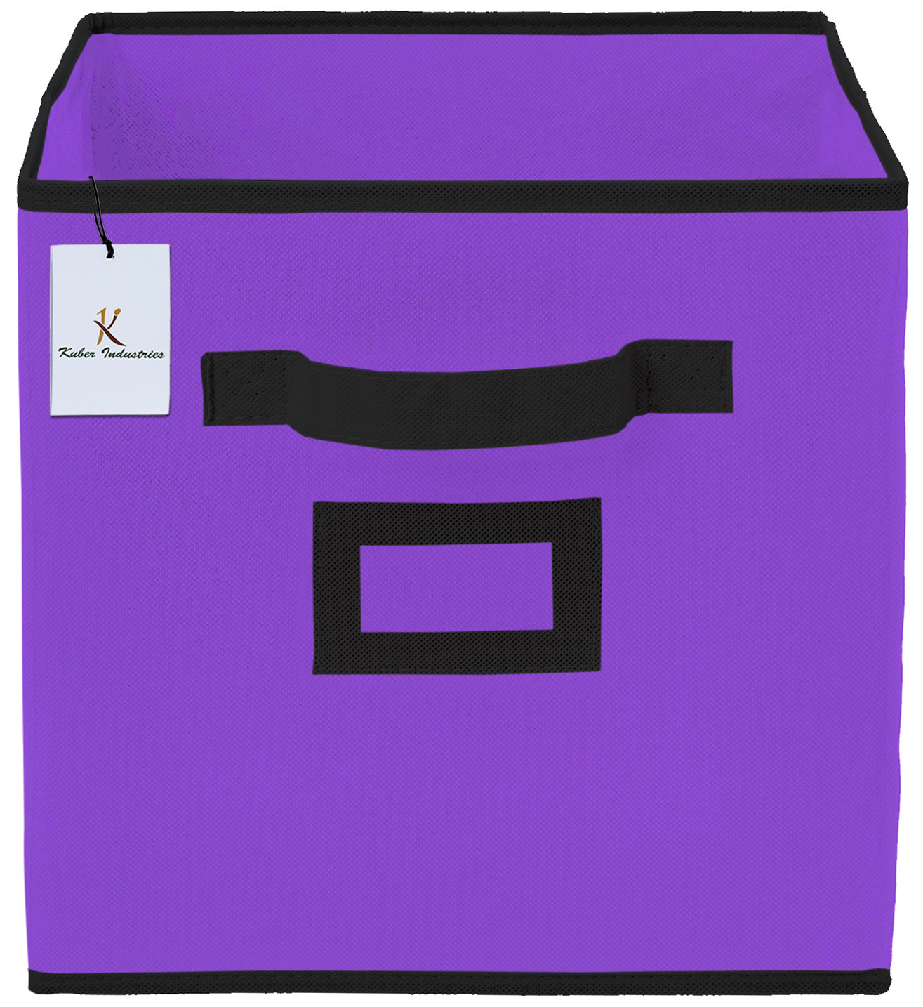 Kuber Industries Non Woven 1 Piece Shirt Stacker Wardrobe Organizer And Large Foldable Storage Organiser Cubes/Boxes (Purple) -CTKTC38383