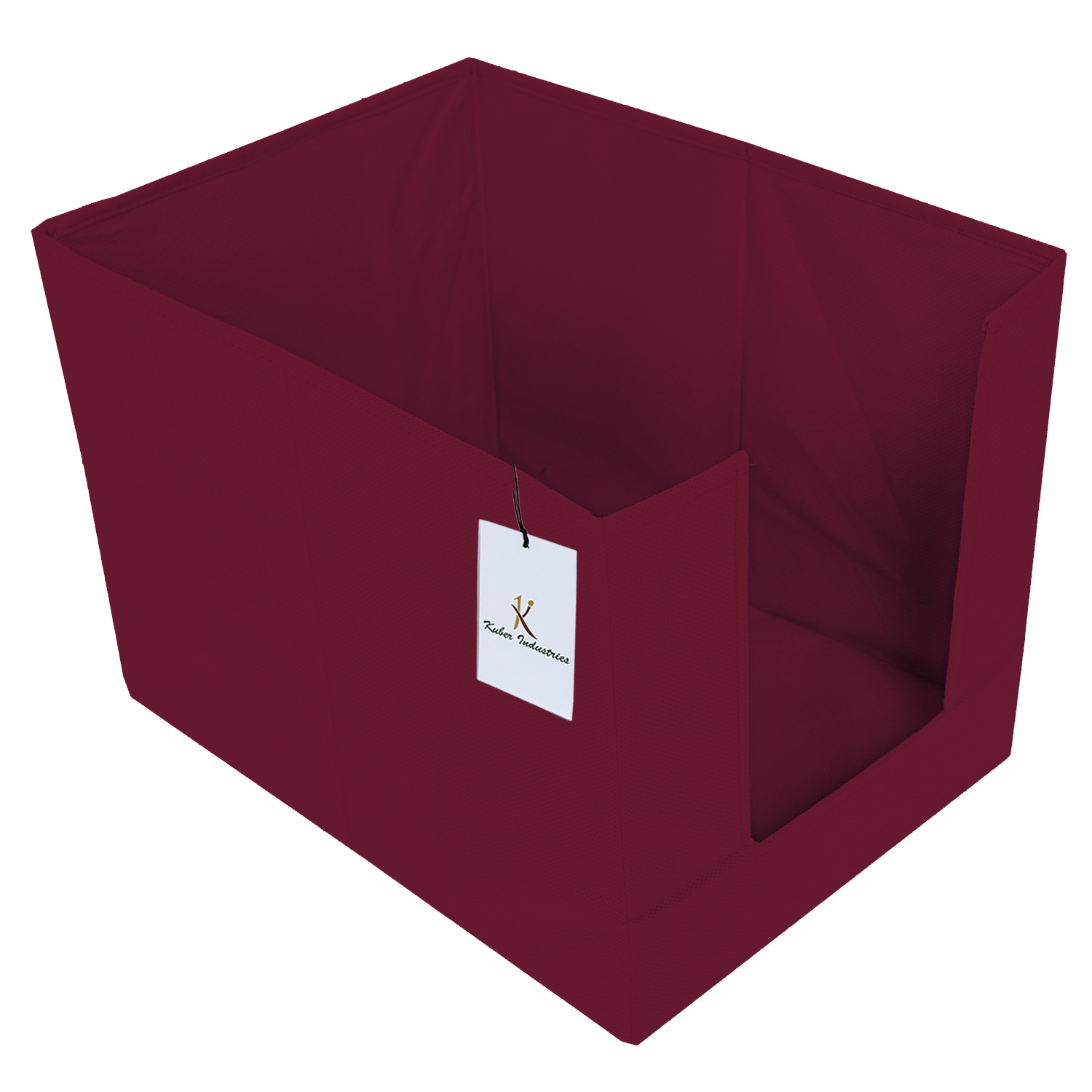 Kuber Industries Non Woven 2 Piece Shirt Stacker And Foldable Rectangle Cloth Saree Stacker Cloth Wardrobe Organizer Wardrobe Organizer (Maroon) -CTKTC38245