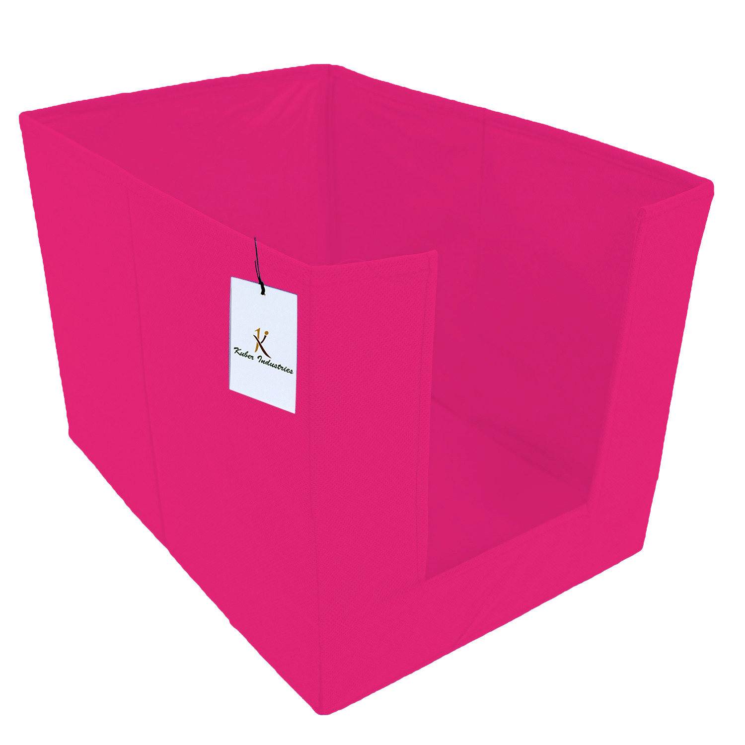 Kuber Industries Non Woven 2 Piece Shirt Stacker Wardrobe Organizer And Large Foldable Storage Organiser Cubes/Boxes (Pink) -CTKTC38371