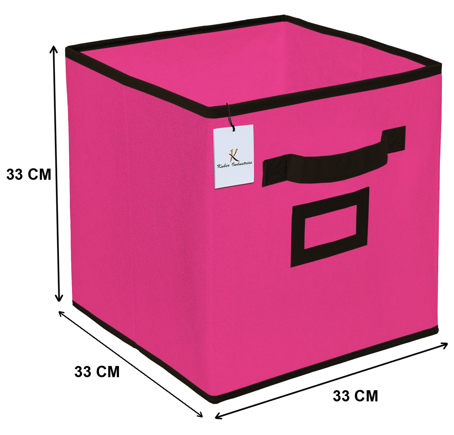 Kuber Industries Non Woven 2 Piece Shirt Stacker Wardrobe Organizer And Large Foldable Storage Organiser Cubes/Boxes (Pink) -CTKTC38371