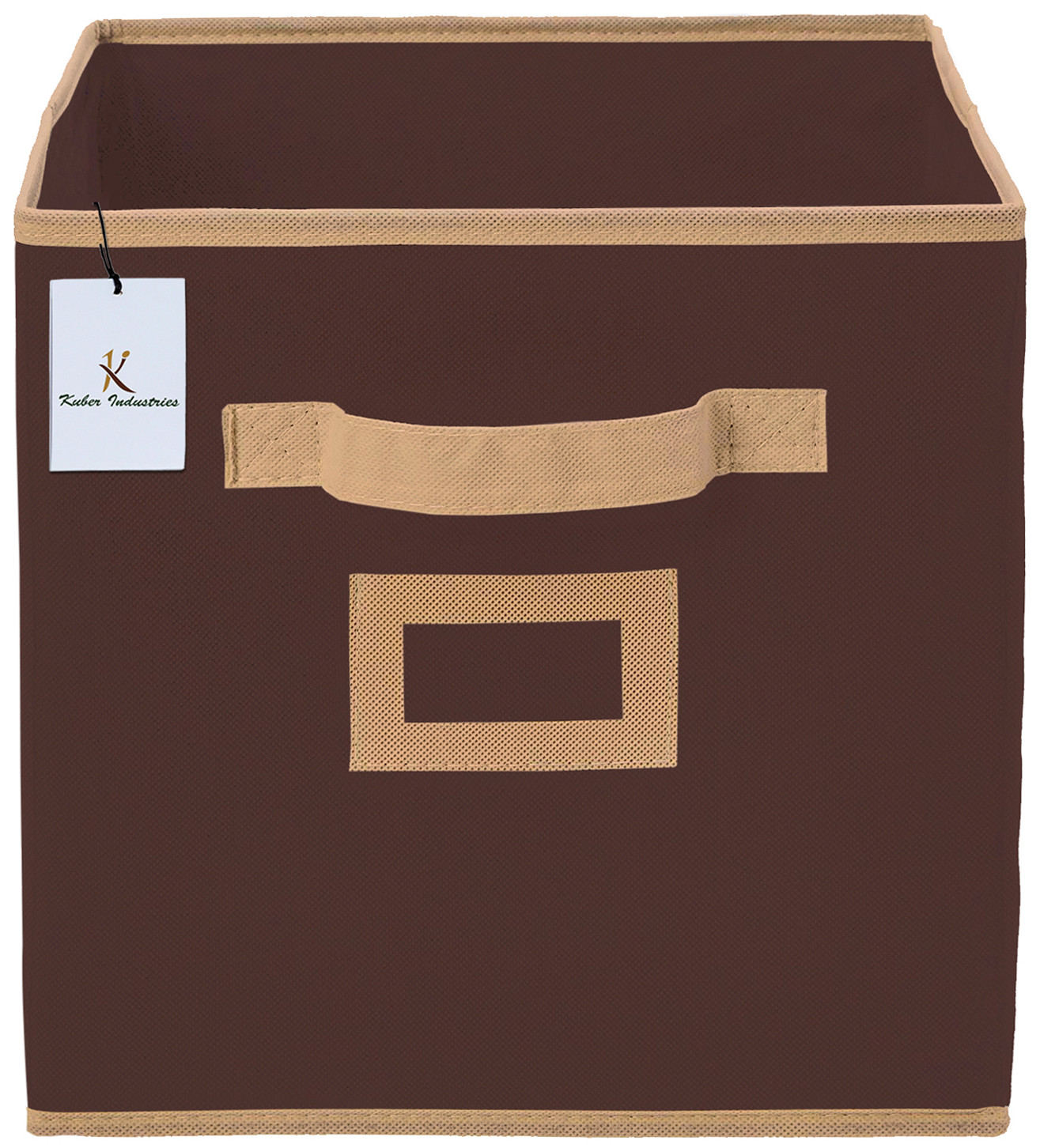 Kuber Industries Non Woven 2 Piece Shirt Stacker Wardrobe Organizer And Small Foldable Storage Organiser Cubes/Boxes (Coffee) -CTKTC38323