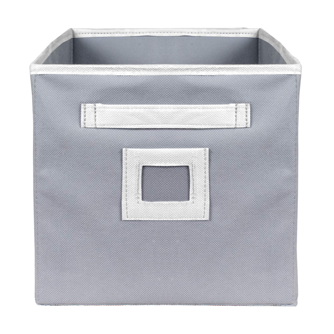 Kuber Industries Non Woven Fabric Foldable Storage Cube Toy,Books,Shoes Storage Box With Handle,Extra Large (Grey)-KUBMART2119