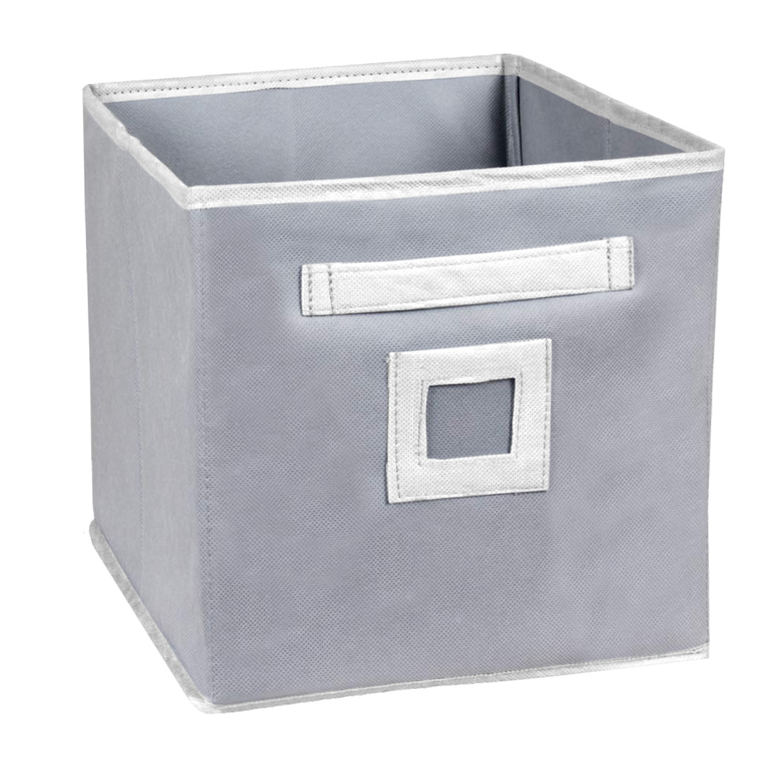 Kuber Industries Non Woven Fabric Foldable Storage Cube Toy,Books,Shoes Storage Box With Handle,Extra Large (Grey)-KUBMART2119
