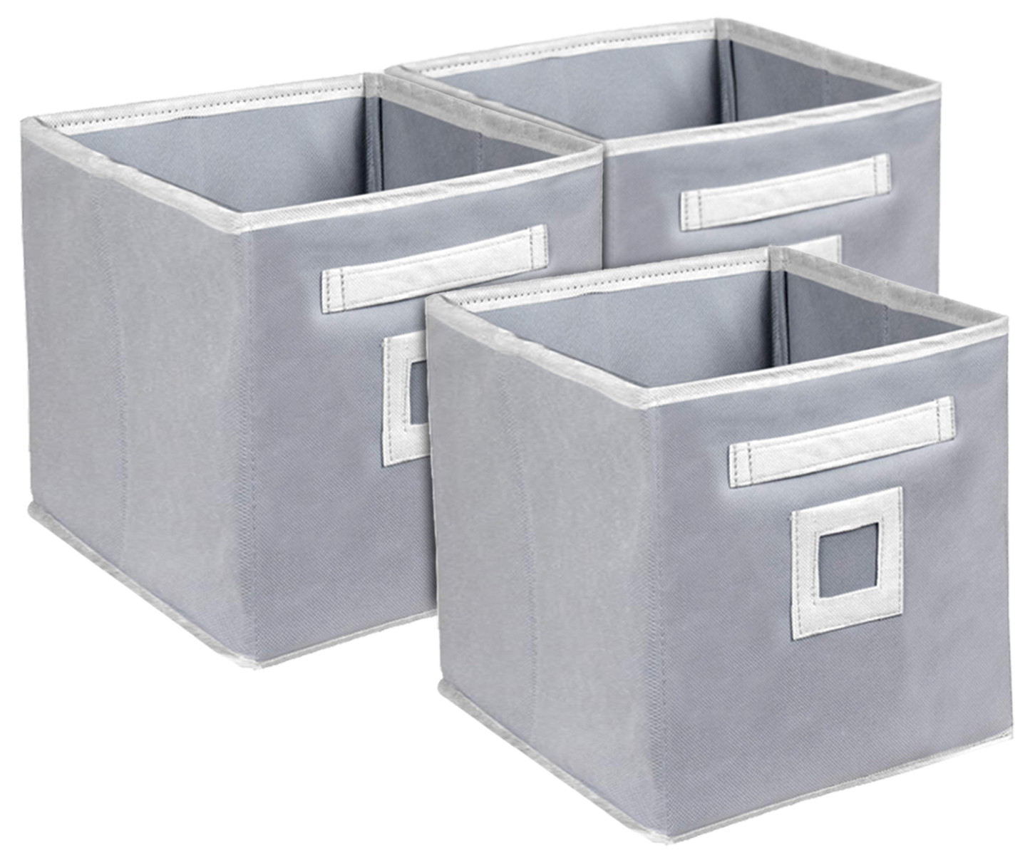 Kuber Industries Non Woven Fabric Foldable Storage Cube Toy,Books,Shoes Storage Box With Handle,Extra Large (Grey)-KUBMART2119