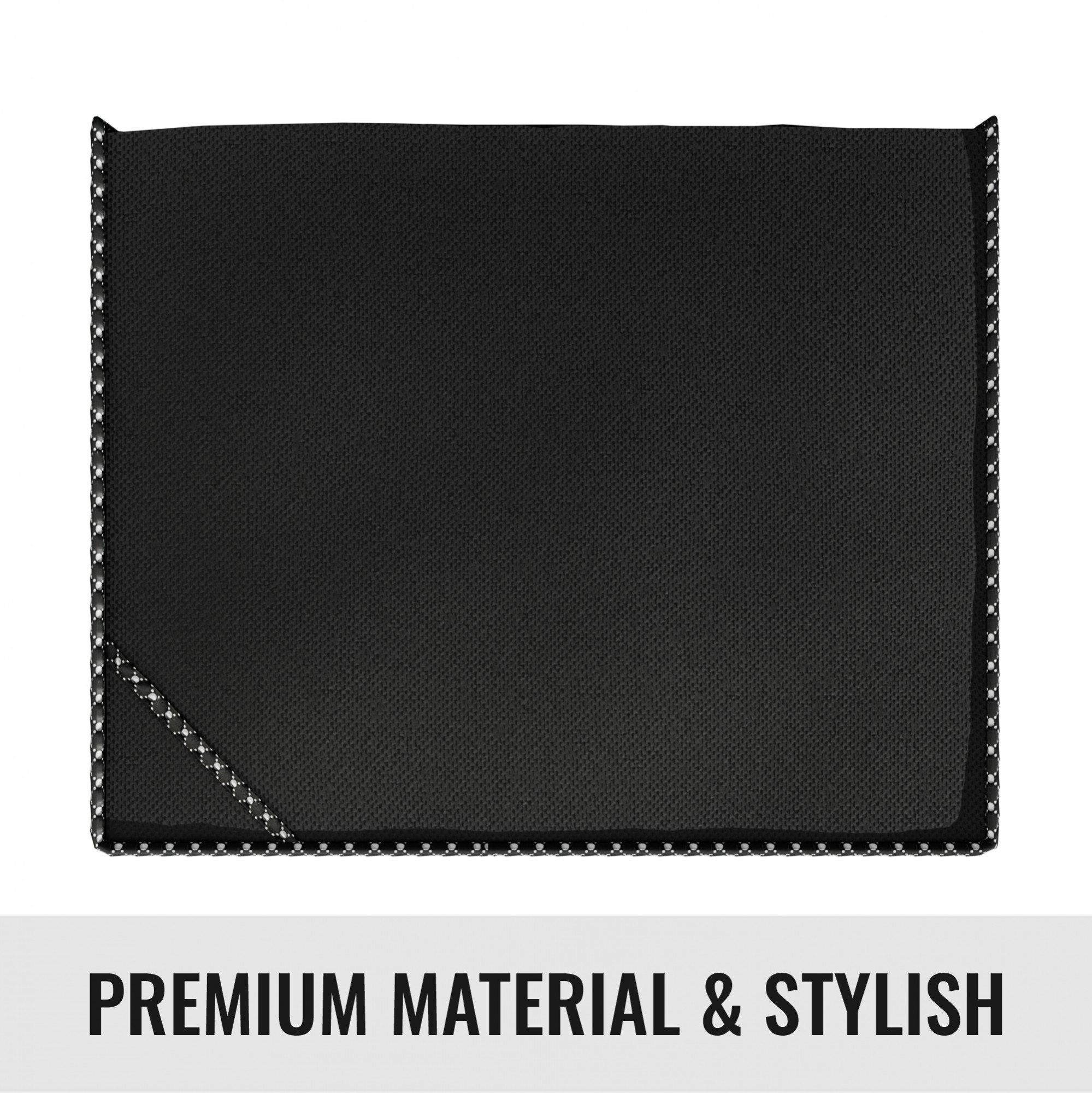 Kuber Industries Non Woven Fabric Saree Cover|Clothes Organiser for Wardrobe|Transparent Window|Extra Large, Pack of 3 (Black)-KUBMART2782