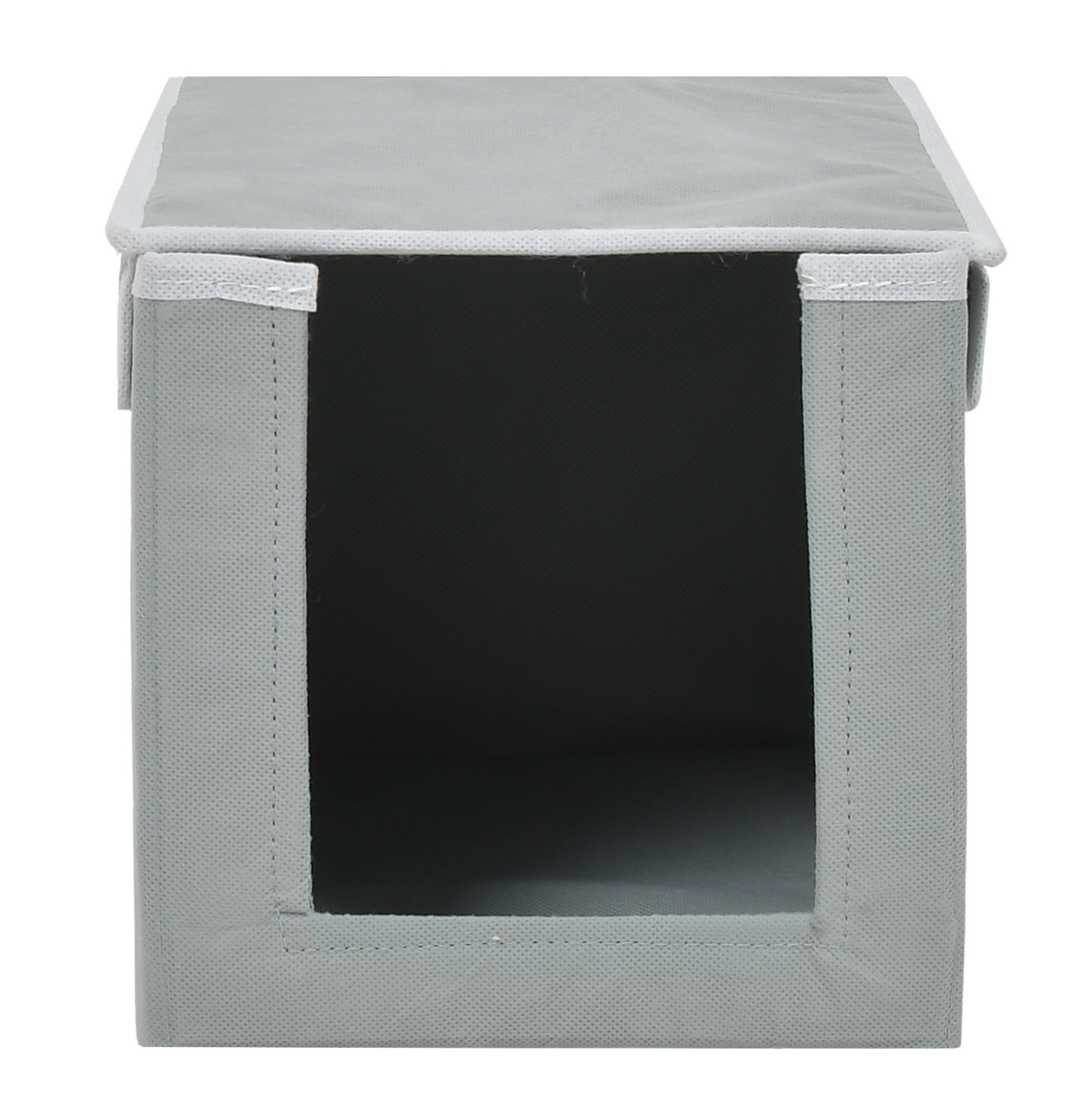 Kuber Industries Non-Woven Foldable Cloth Saree Stacker Cloth Wardrobe Organizer For Shirts, Sarees, Lehangas With Carrying Handle & Lid (Grey)-HS43KUBMART26881