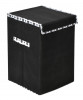 Kuber Industries Non-Woven Foldable Large Laundry basket/Hamper With Lid &amp; Handles (Black)-44KM0193
