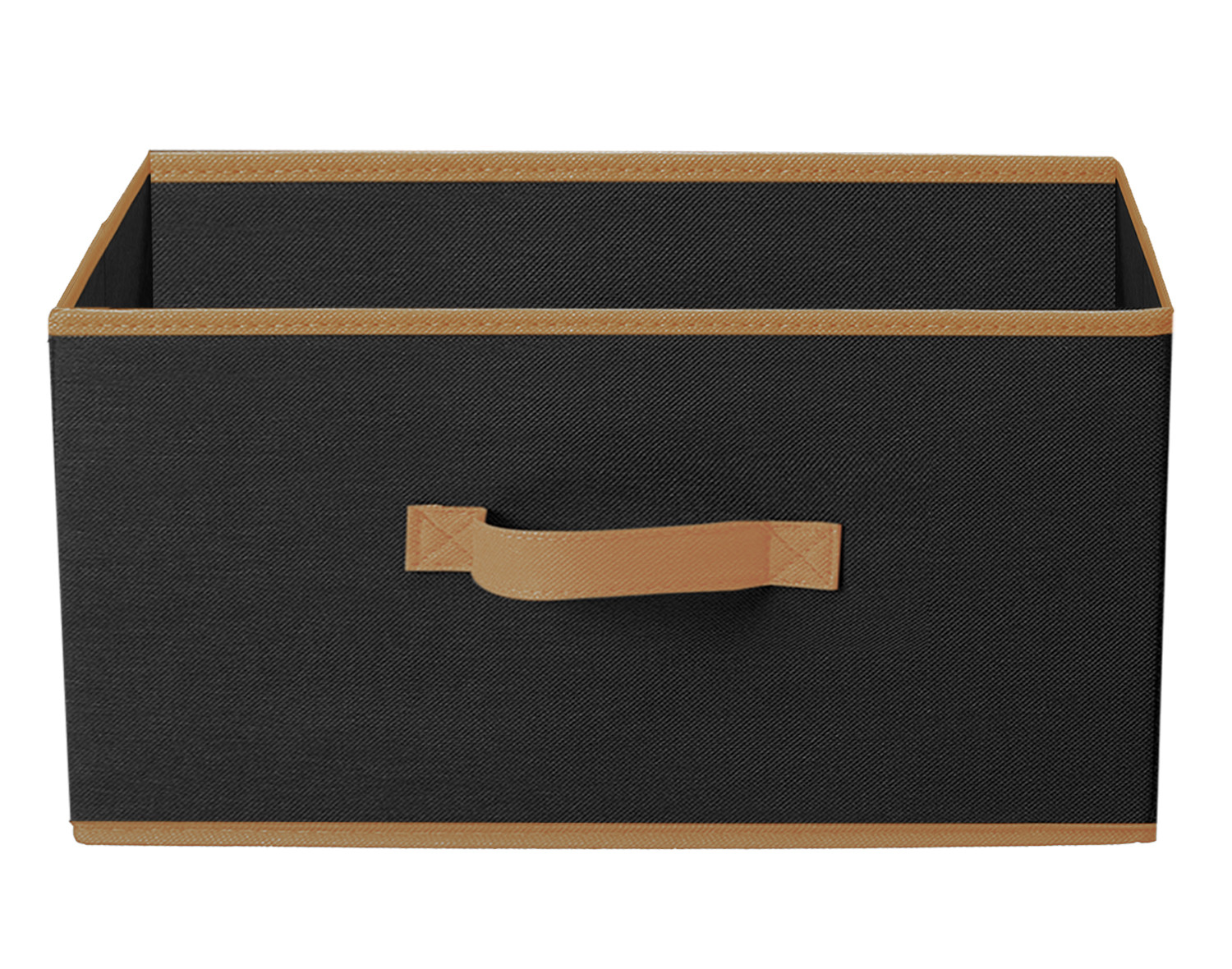 Kuber Industries Non-Woven Rectangular Flodable Cloth Storage Box (Black)